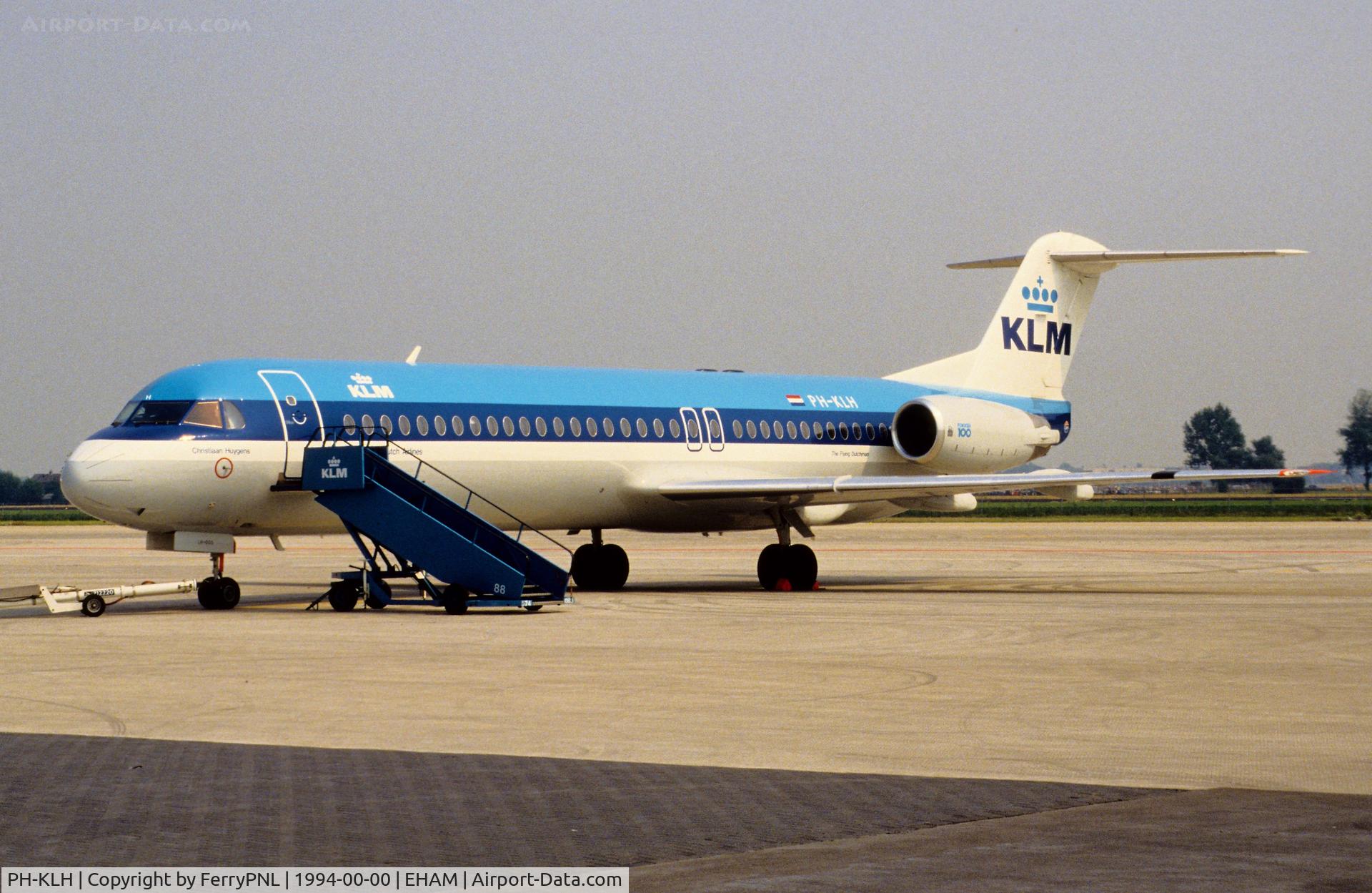 PH-KLH, 1989 Fokker 100 (F-28-0100) C/N 11272, KLM Fk100