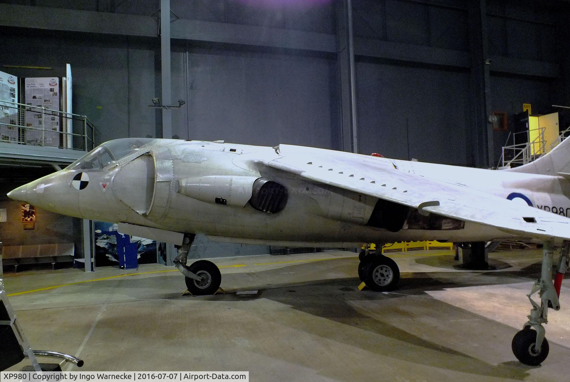 XP980, Hawker Siddeley P.1127 C/N P-05, Hawker P.1127 5th prototype, displayed with Harrier GR1 wings, at the FAA Museum, Yeovilton