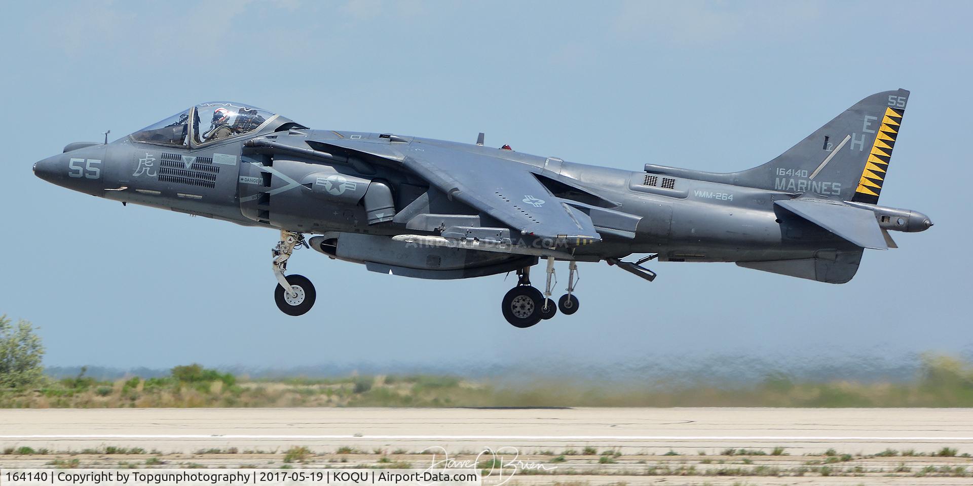 164140, McDonnell Douglas AV-8B Harrier II C/N 213, Right before touchdown