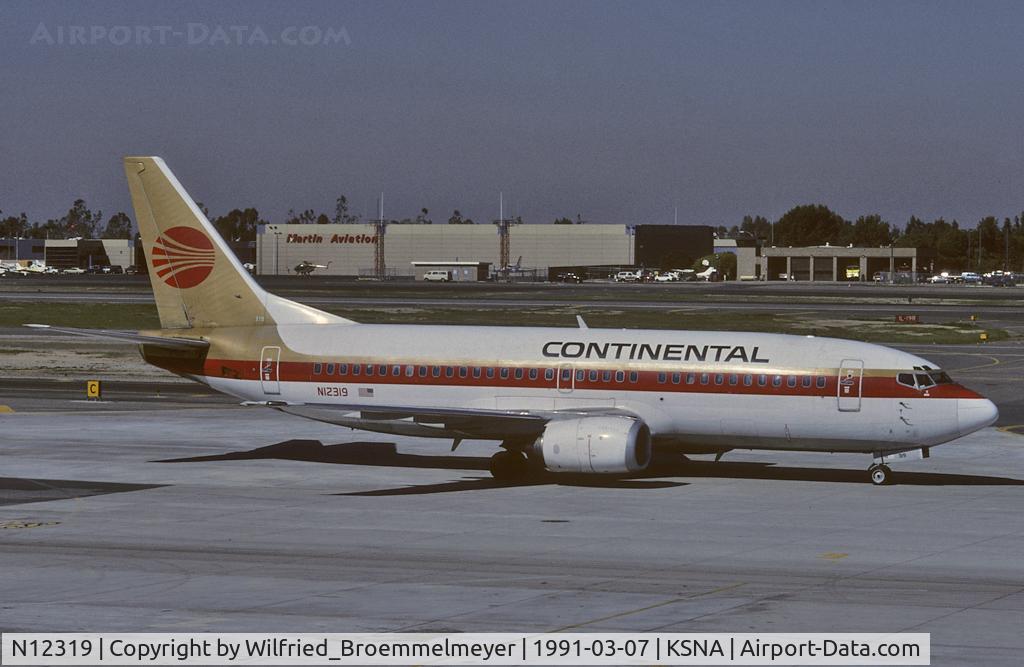 N12319, 1986 Boeing 737-3TO C/N 23370, SCAN of Kodak 64 Slide

Continental Airlines at John Wayne Airport.
