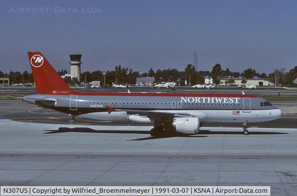 N307US, 1990 Airbus A320-211 C/N 106, SCAN of Kodak 64 Slide

Northwest Airlines