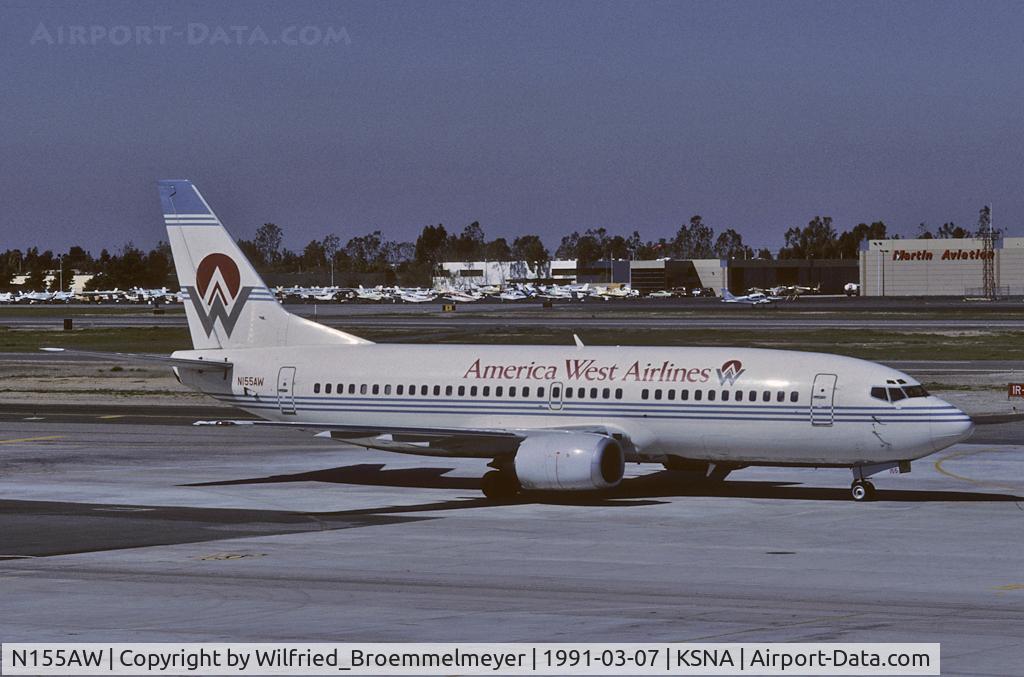 N155AW, 1987 Boeing 737-3G7 C/N 23777, SCAN of Kodak 64 Slide.

America West Airlines