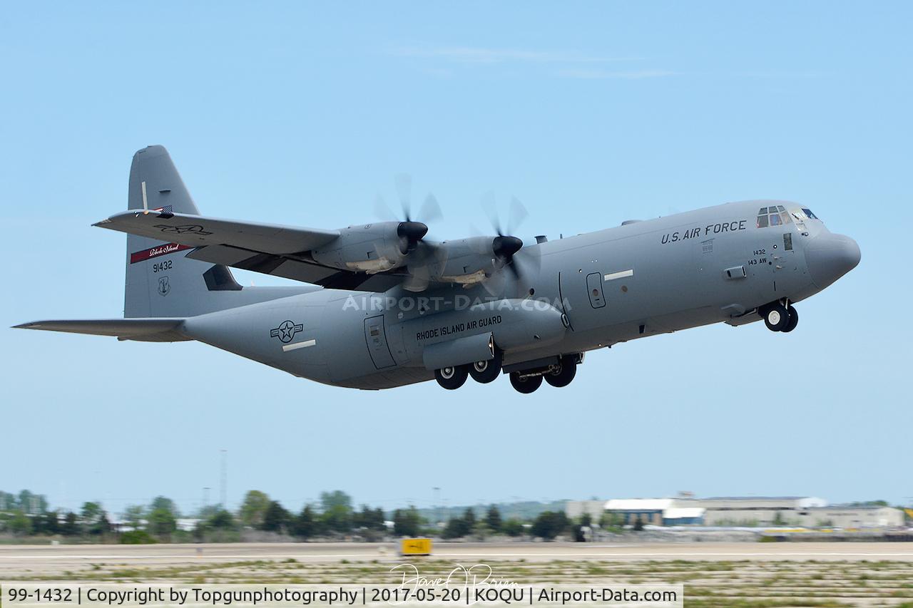 99-1432, 1999 Lockheed Martin C-130J-30 Super Hercules C/N 382-5518, 2nd Demo ship taking off 
143rd AW