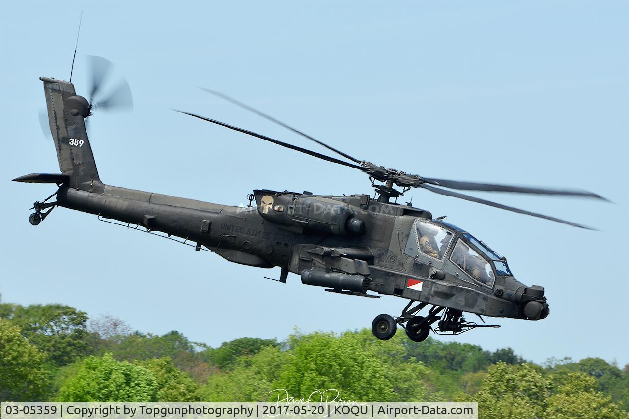 03-05359, 2004 Boeing AH-64D Longbow Apache C/N PVD359, Apache Demo lifting off