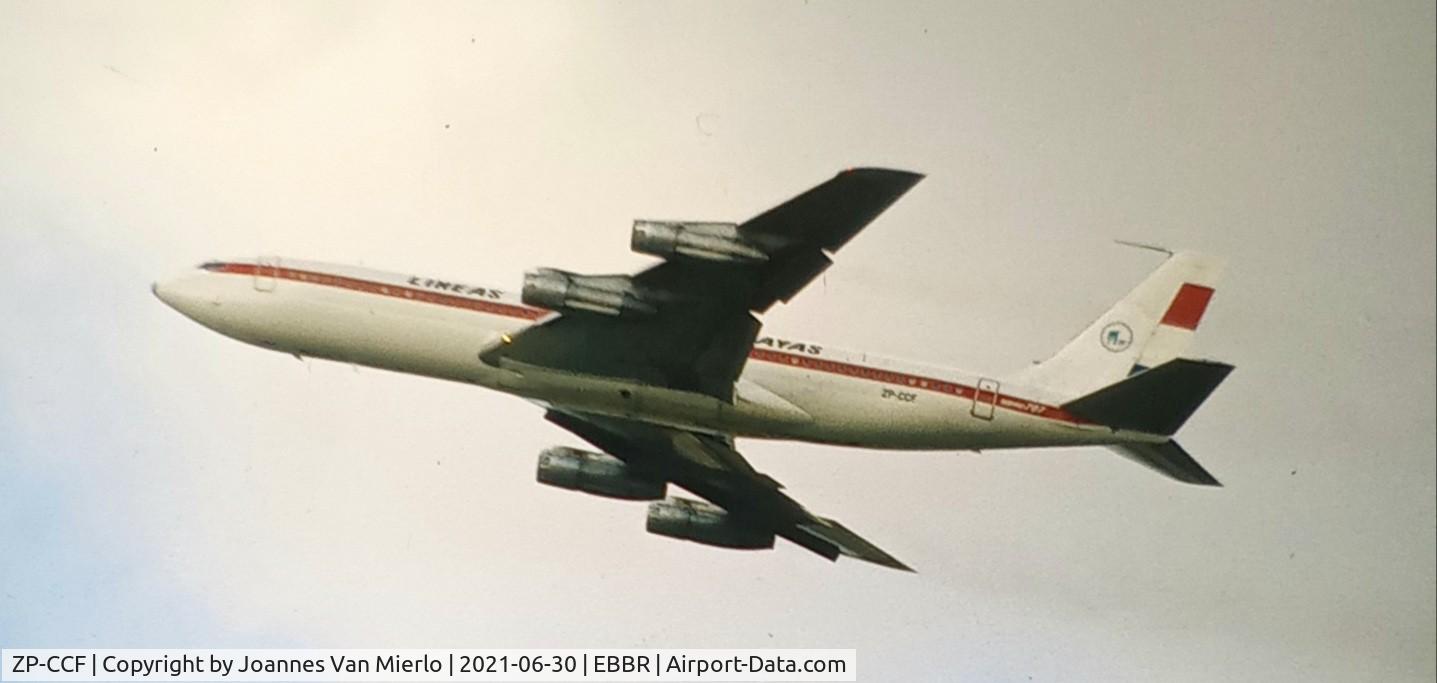 ZP-CCF, 1966 Boeing 707-321B C/N 18957, T/O EBBR 25R early 90s