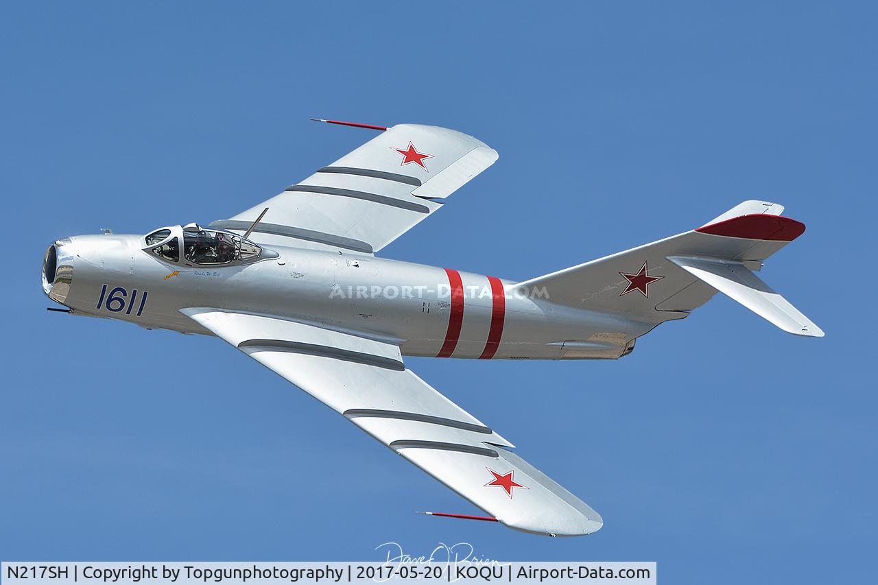 N217SH, 1959 PZL-Mielec Lim-5 (MiG-17F) C/N 1C1611, Randy Ball with a photo pass
