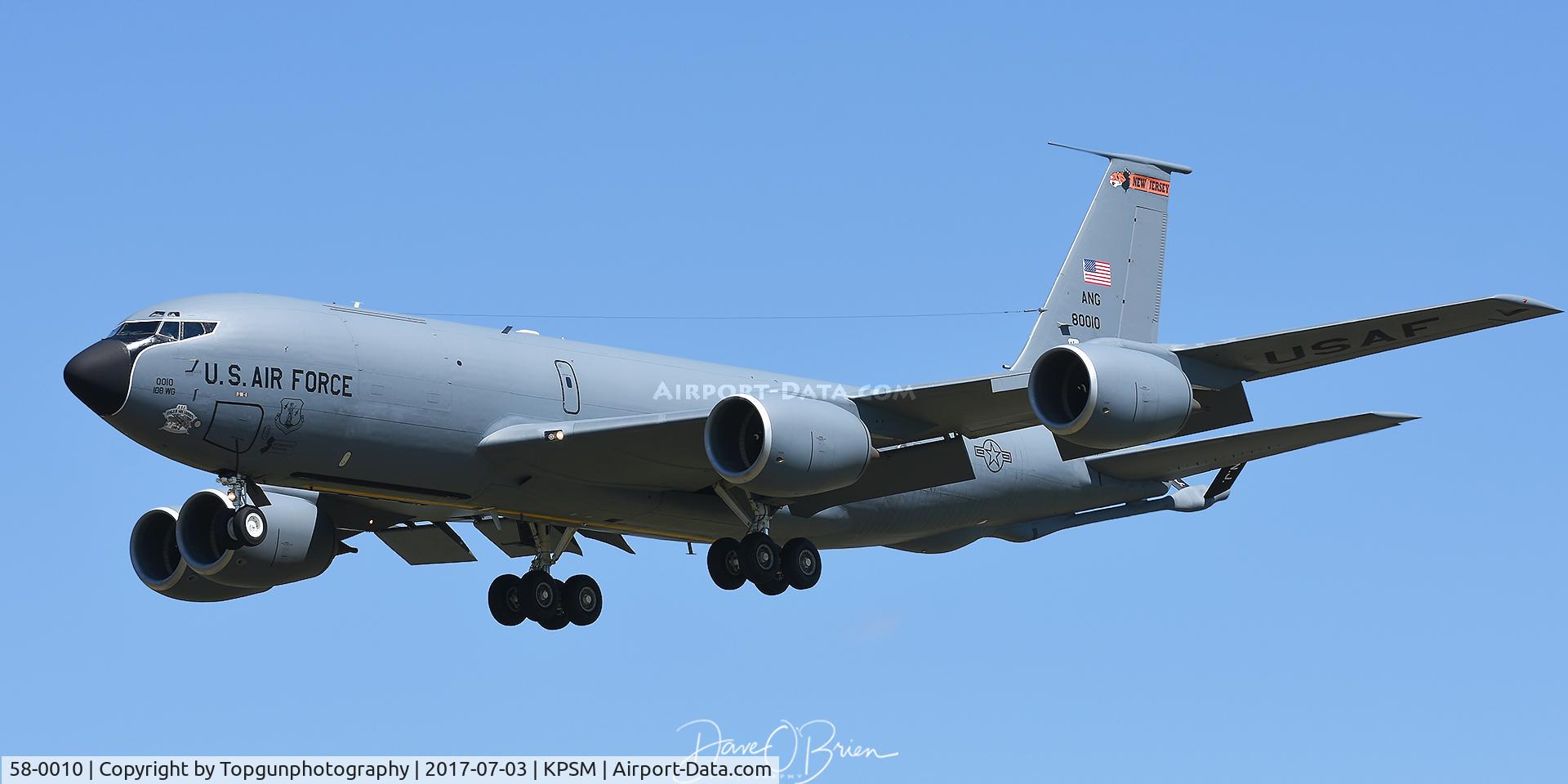 58-0010, 1958 Boeing KC-135R Stratotanker C/N 17755/T0225, SPUR71 inbound