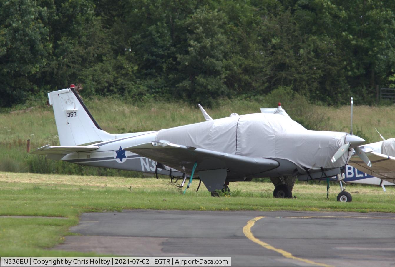 N336EU, Beech A36 Bonanza 36 C/N E-3609, Ex-Israeli Air Force Beech Bonanza parked at Elstree