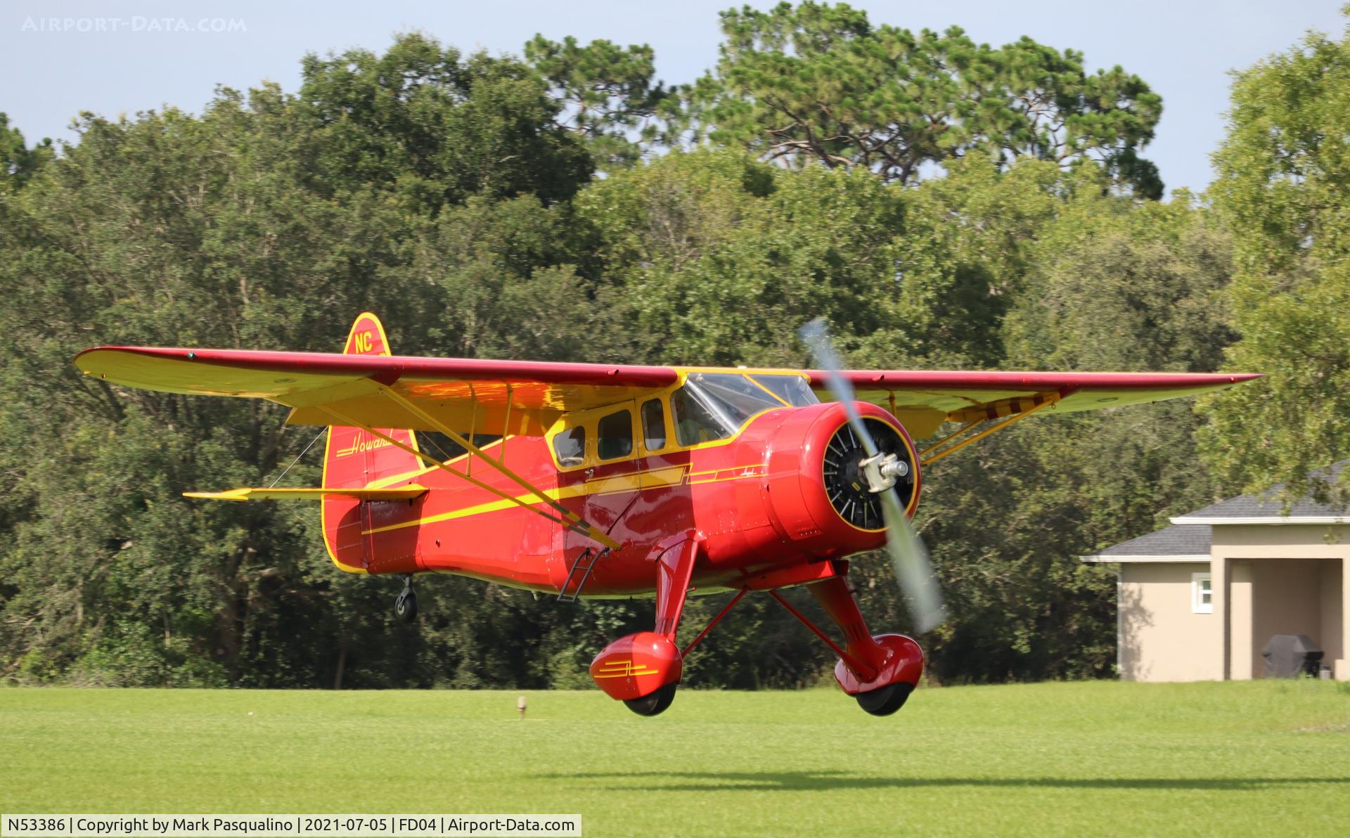 N53386, 1943 Howard Aircraft DGA-15P C/N 29511, Howard DGA-15P