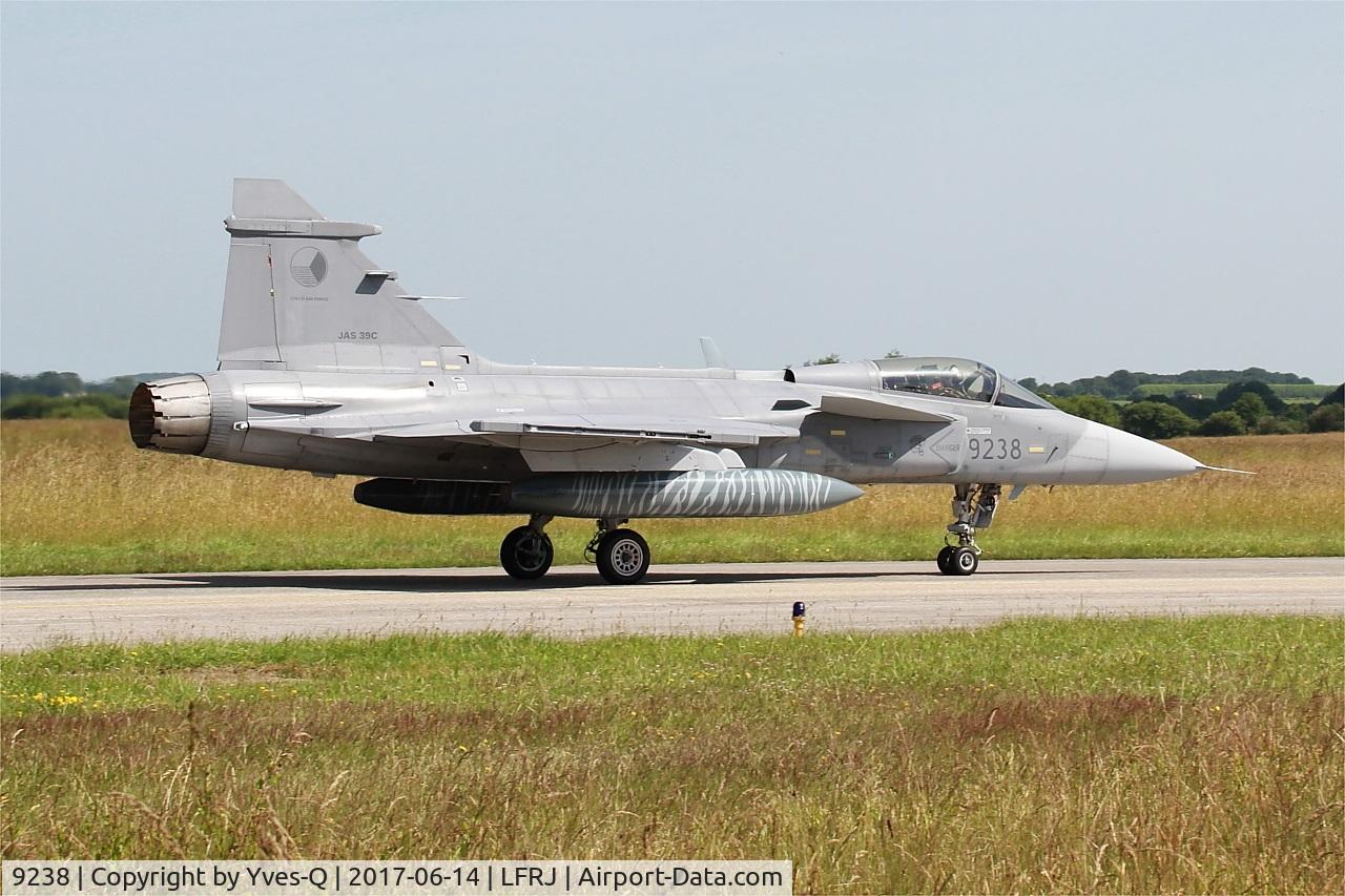 9238, Saab JAS-39C Gripen C/N 39238, Saab JAS-39C Gripen, Taxiing to flight line, Landivisiau Naval Air Base (LFRJ) Tiger Meet 2017