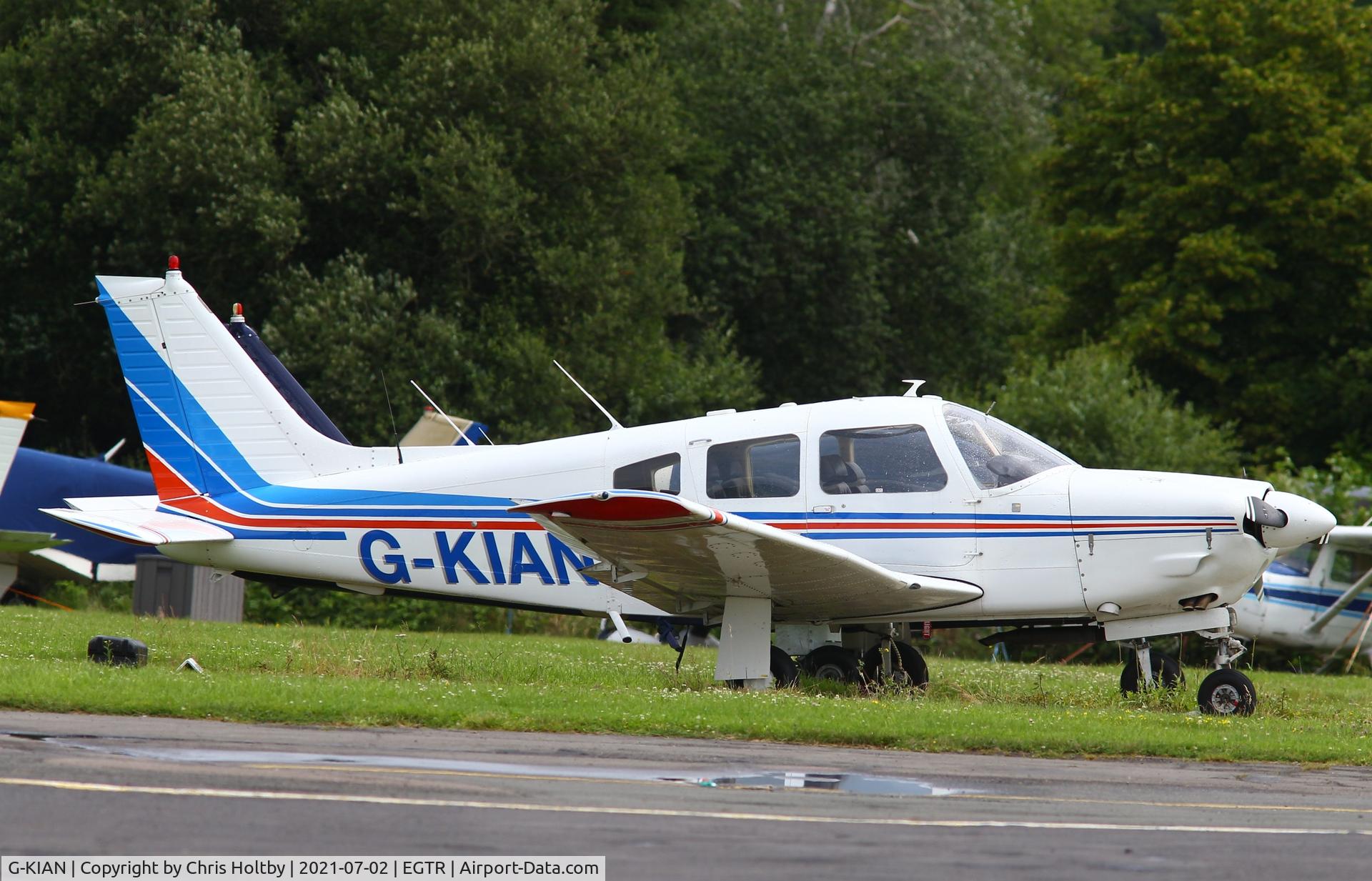 G-KIAN, 1978 Piper PA-28R-201 Cherokee Arrow III C/N 28R-7837022, Elstree resident parked