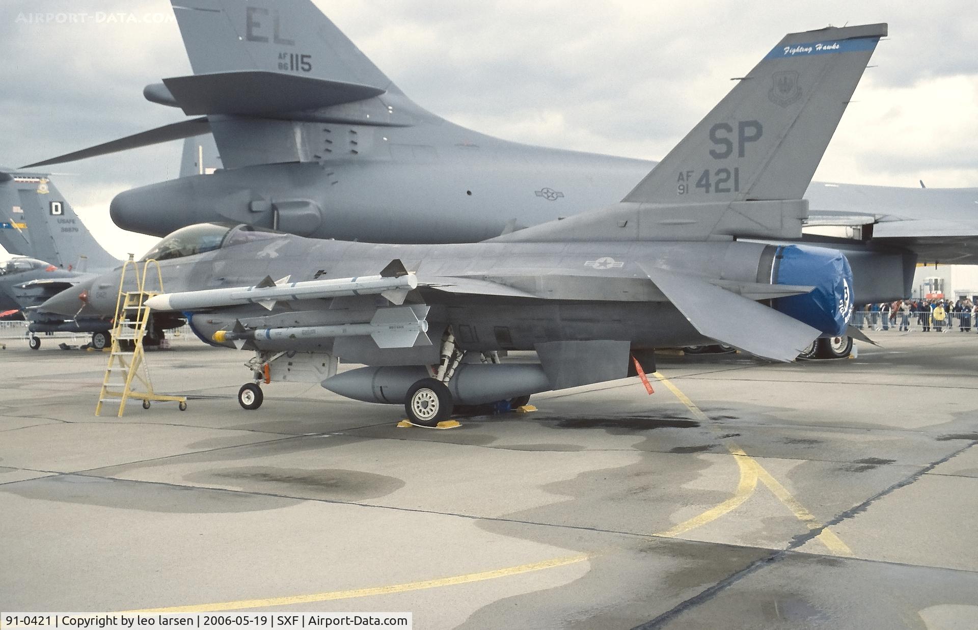 91-0421, 1991 General Dynamics F-16C Fighting Falcon C/N CC-119, Berlin ILA 19.5.2006