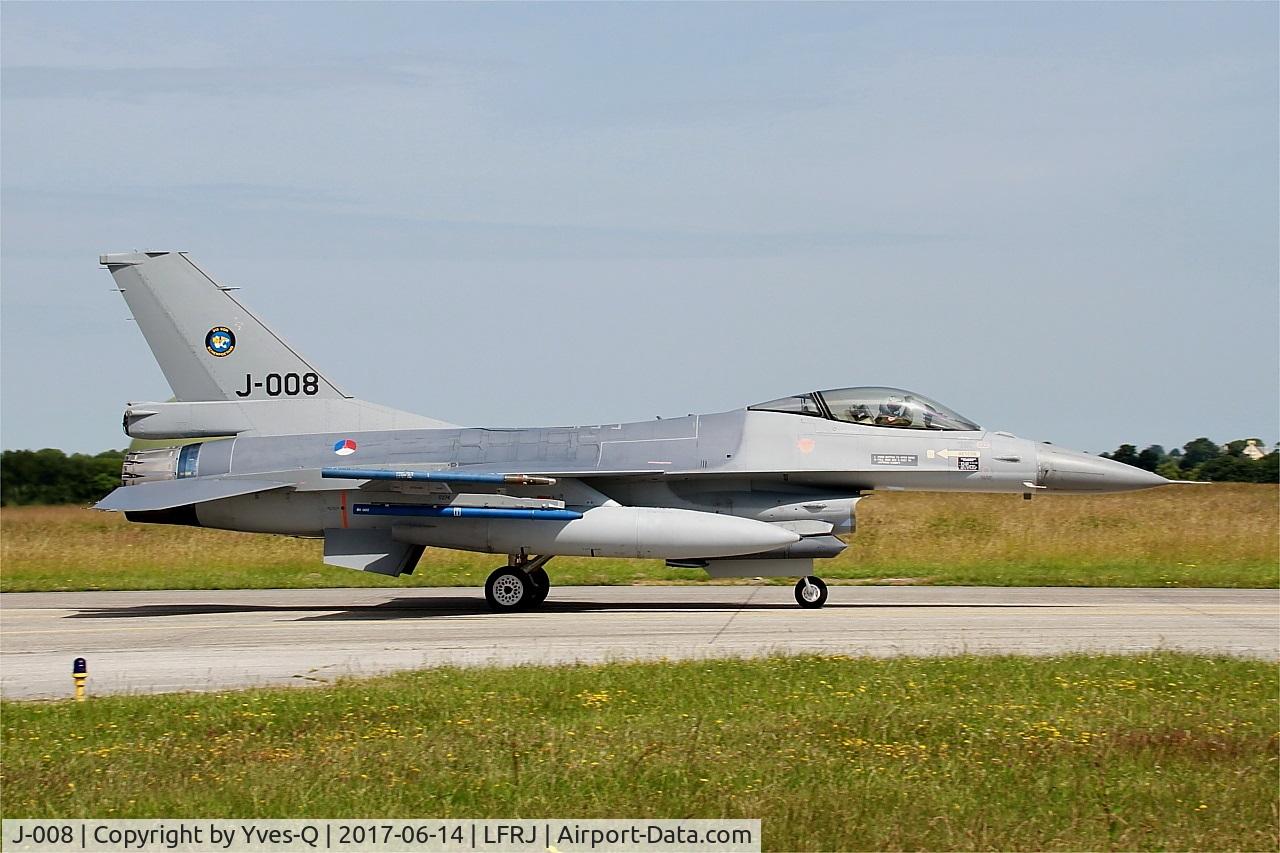 J-008, General Dynamics F-16AM Fighting Falcon C/N 6D-164, General Dynamics F-16AM Fighting Falcon, Taxiing to flight line, Landivisiau Naval Air Base (LFRJ) Tiger Meet 2017