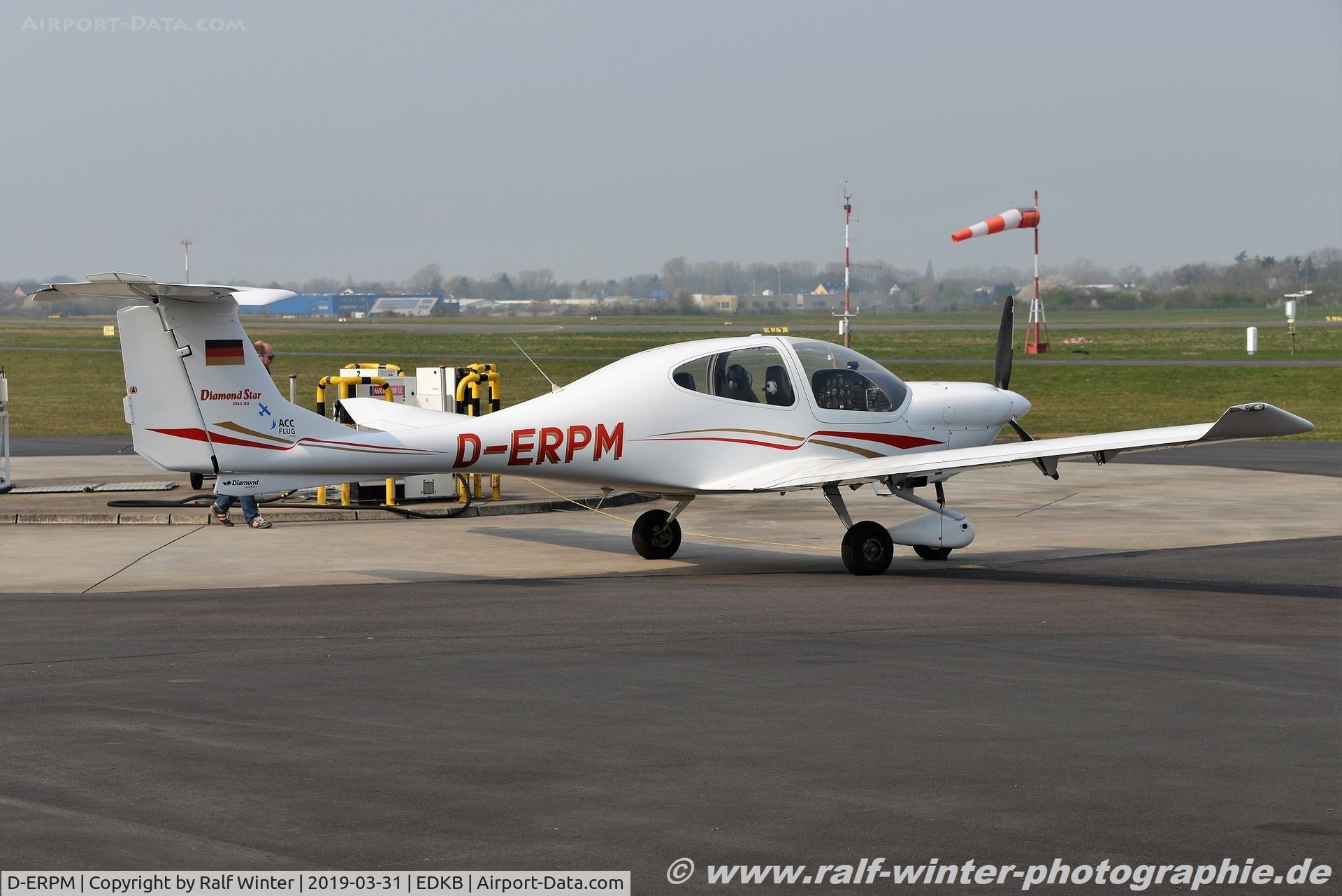 D-ERPM, Diamond DA-40 Diamond Star C/N 40.062, Diamond Aircraft DA-40-180 Diamond Star - ACC Flug GmbH - 40.062 - D-ERPM - 31.03.2019 - EDKB