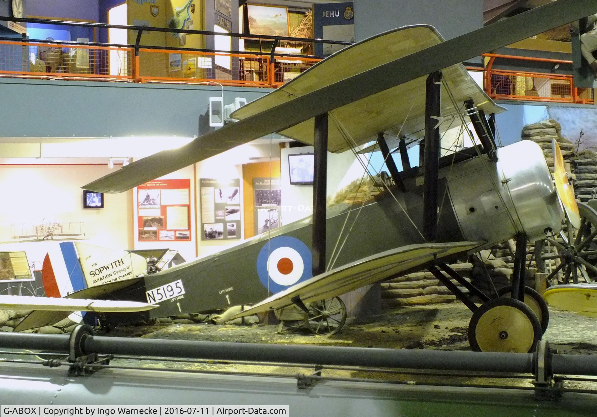G-ABOX, 1916 Sopwith Pup C/N Not found G-ABOX, Sopwith Pup at the Museum of Army Flying, Middle Wallop