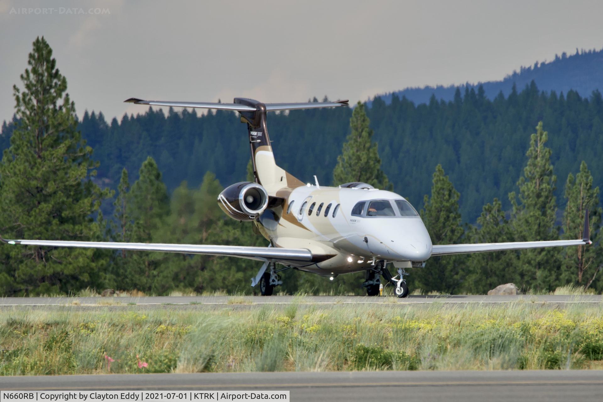 N660RB, 2019 Embraer EMB-505 Phenom 300 C/N 50500534, Truckee airport California 2021.
