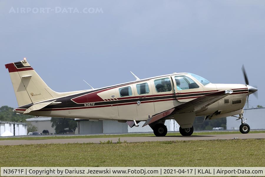 N3671F, 1980 Beech A36TC Bonanza 36 C/N EA-94, Beech A36TC Bonanza 36  C/N EA-94, N3671F