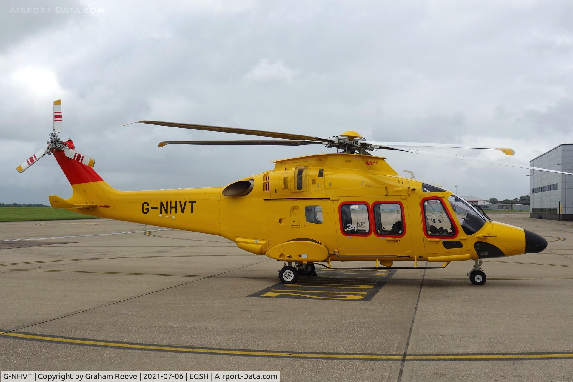 G-NHVT, 2021 Leonardo AW169 C/N 69134, Parked at Norwich.
