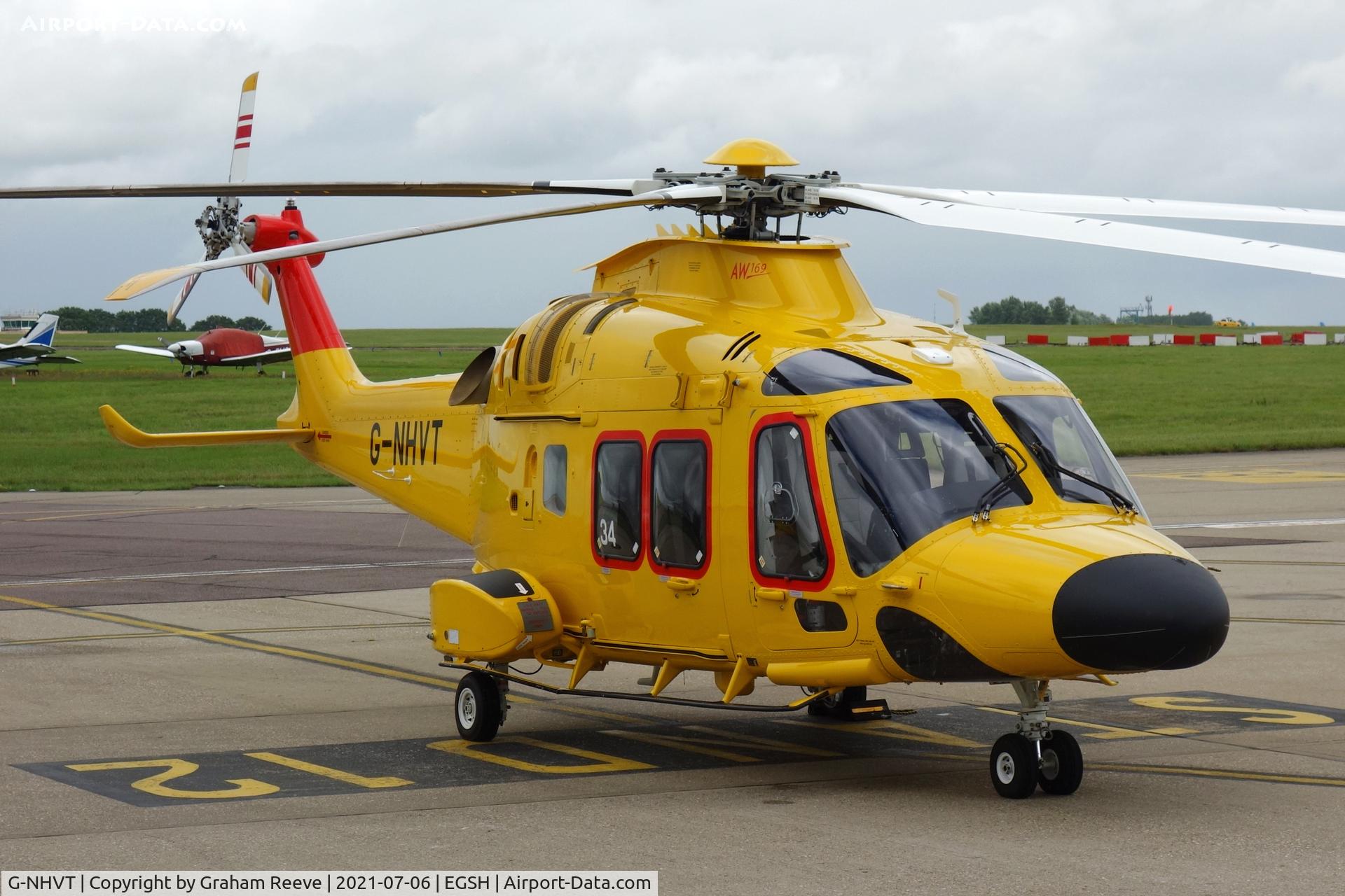 G-NHVT, 2021 Leonardo AW169 C/N 69134, Parked at Norwich.