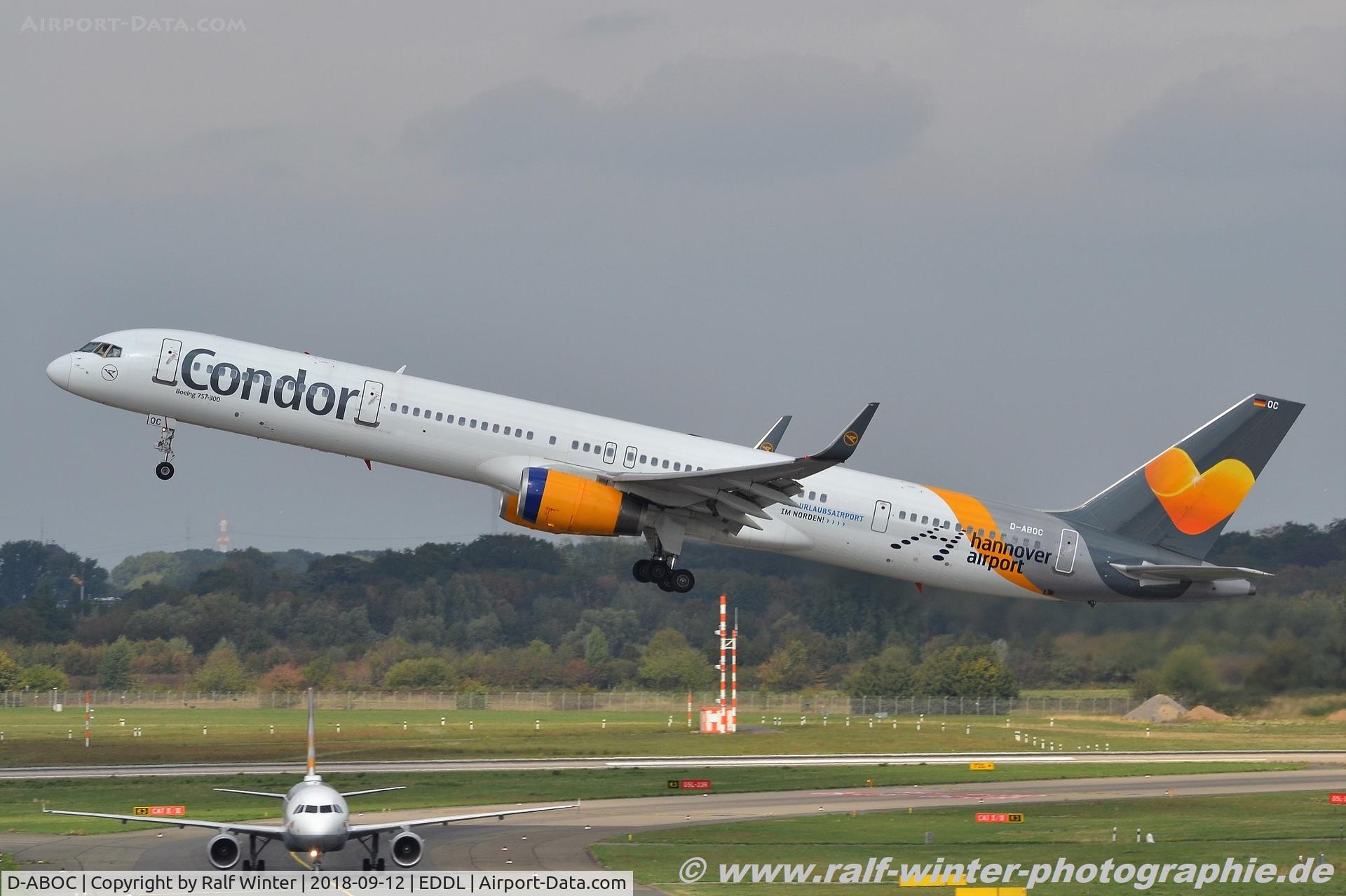 D-ABOC, 1998 Boeing 757-330 C/N 29015, Boeing 757-330 - DE CFG Condor 'Hannover Airport' - 29015 - D-ABOC - 12.09.2018 - DUS