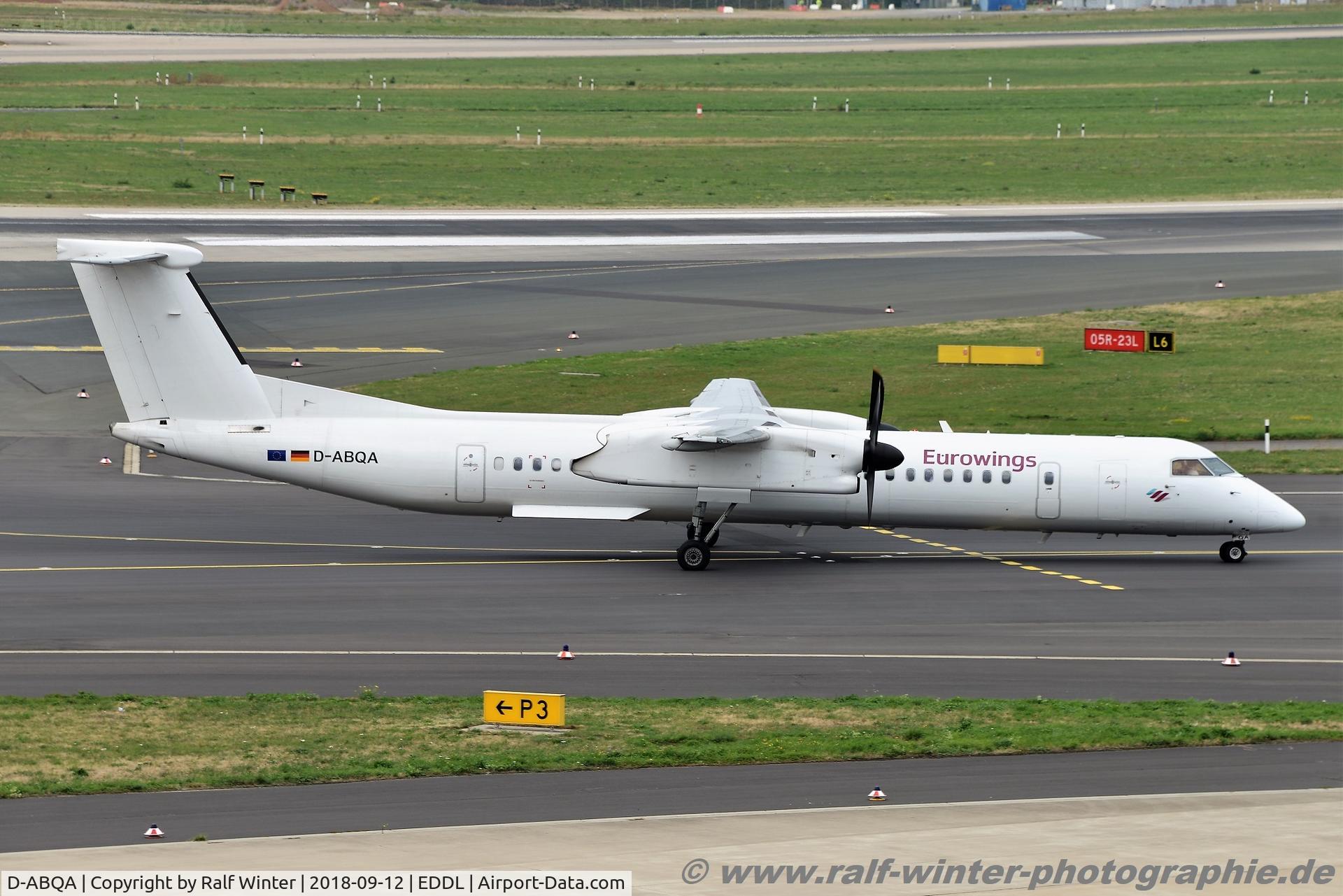 D-ABQA, 2008 De Havilland Canada DHC-8-402Q Dash 8 C/N 4223, De Havilland Canada DHC-08-402 Dash 8 - EW EWG Eurowings opby LGW Luftfahtgesellschaft Walter - 4223 - D-ABQA - 12.09.2018 - DUS
