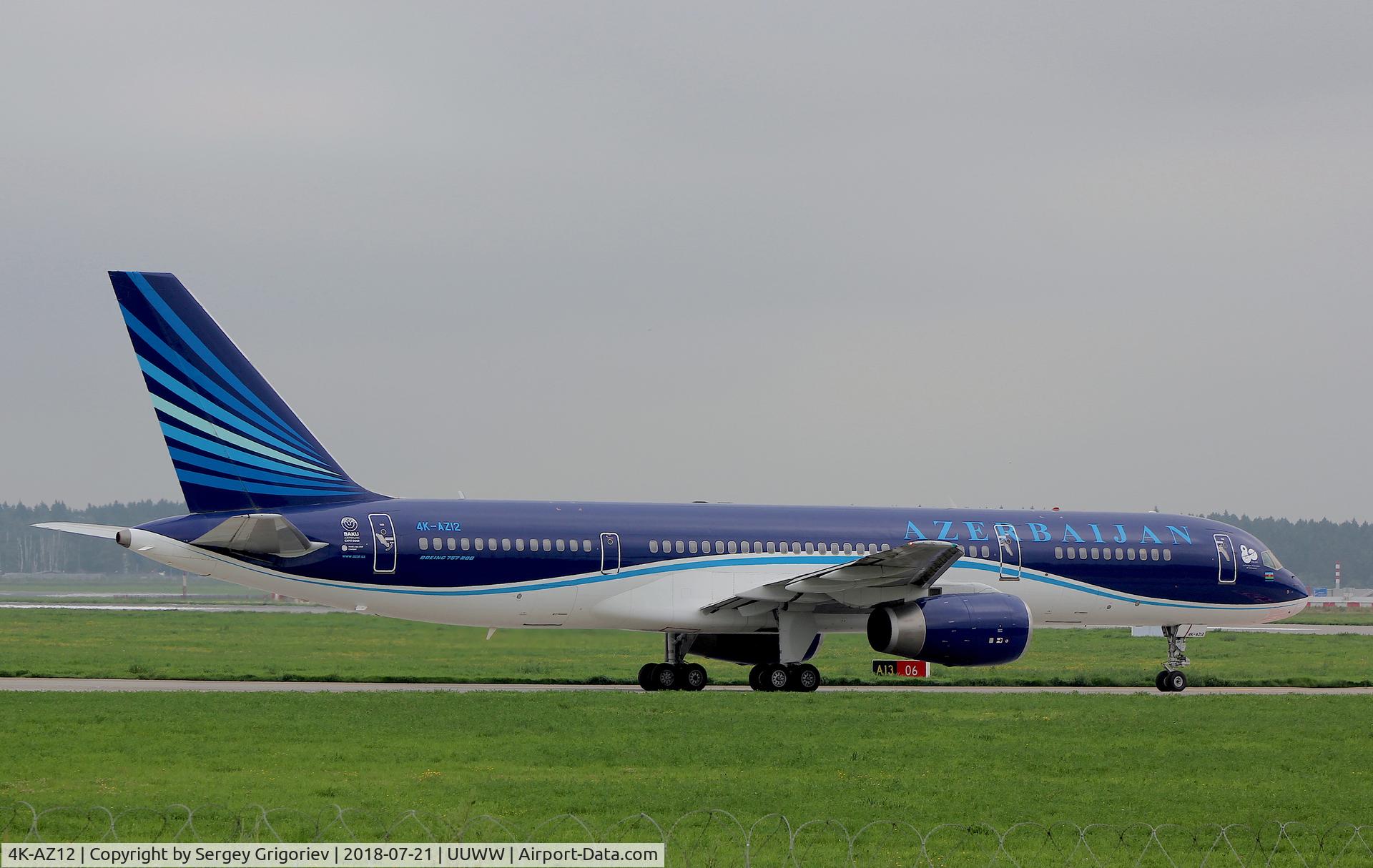 4K-AZ12, 2000 Boeing 757-22L C/N 30834, B752 4K-AZ12 AHY (AZAL)
21.07.2018 UUWW/VKO Vnukovo, Moscow, RF