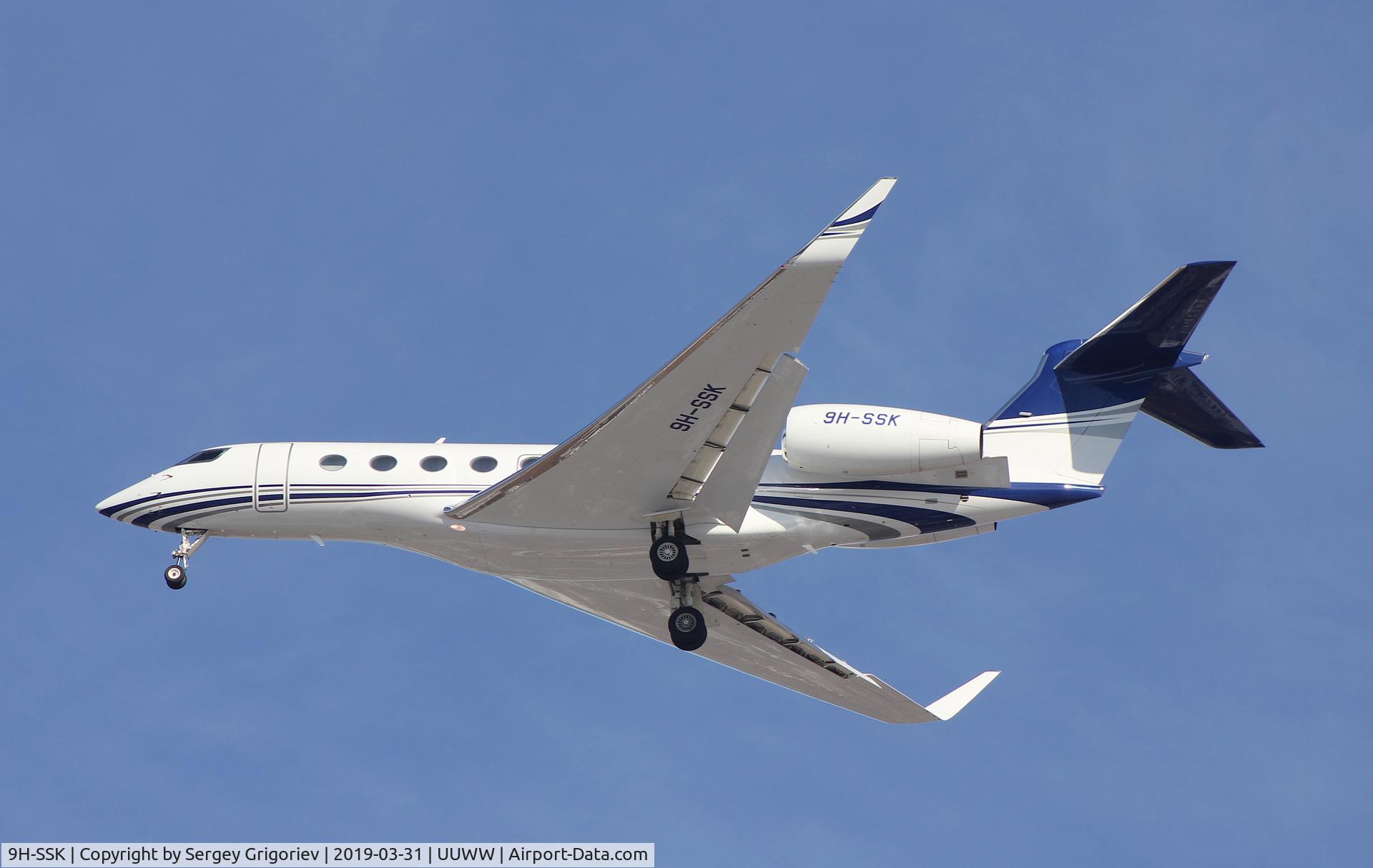 9H-SSK, 2015 Gulfstream Aerospace G650 (G-VI) C/N 6195, UUWW/VKO Vnukovo, Moscow, RF