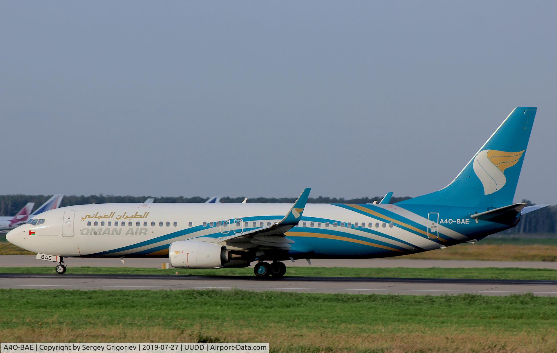 A4O-BAE, 2016 Boeing 737-81M C/N 60394, A40-BAE Oman Air