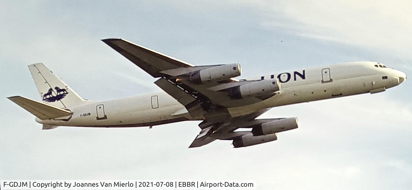 F-GDJM, 1968 Douglas DC-8-62CF C/N 45960, T/O EBBR 25R Scan from slide ´90s
