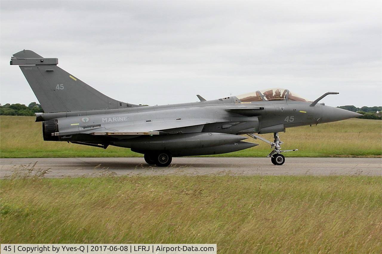 45, 2015 Dassault Rafale M C/N 45, Dassault Rafale M, Taxiing to flight line, Landivisiau Naval Air Base (LFRJ) Tiger Meet 2017