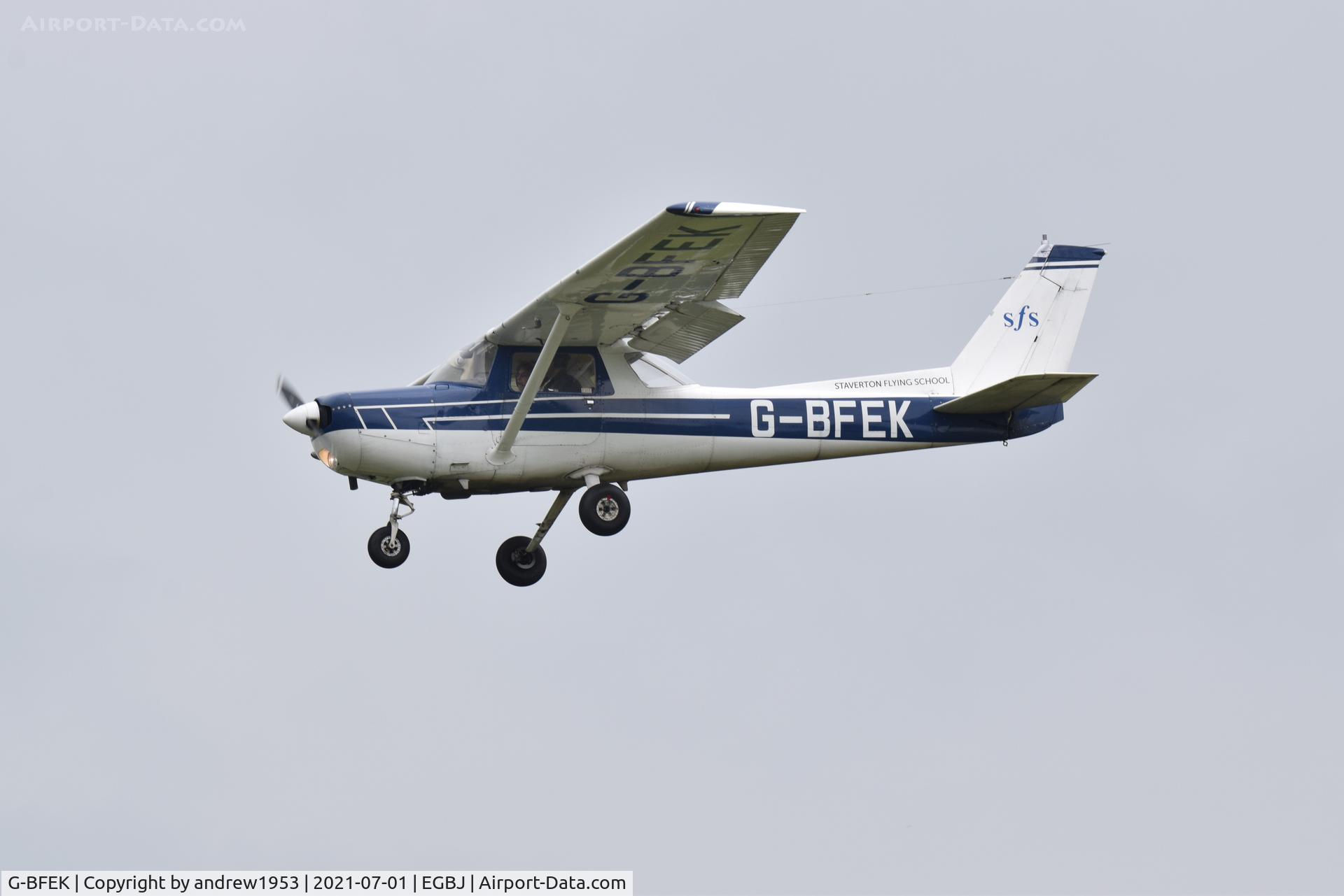 G-BFEK, 1977 Reims F152 C/N 1442, G-BFEK at Gloucestershire Airport.