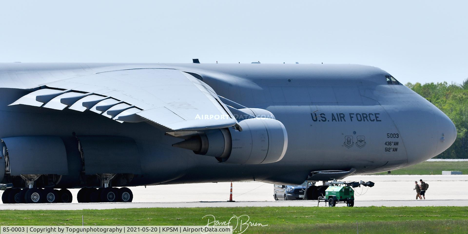 85-0003, 1985 Lockheed C-5M Super Galaxy C/N 500-0089, Loading up to take some troops home