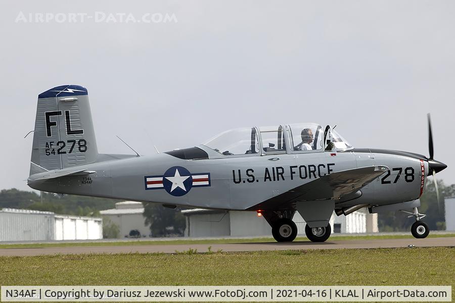 N34AF, Beech (CCF) T-34A (A45) Mentor C/N CCF34-51, Beech A45 (T-34A) Mentor  C/N CCF34-51, N34AF