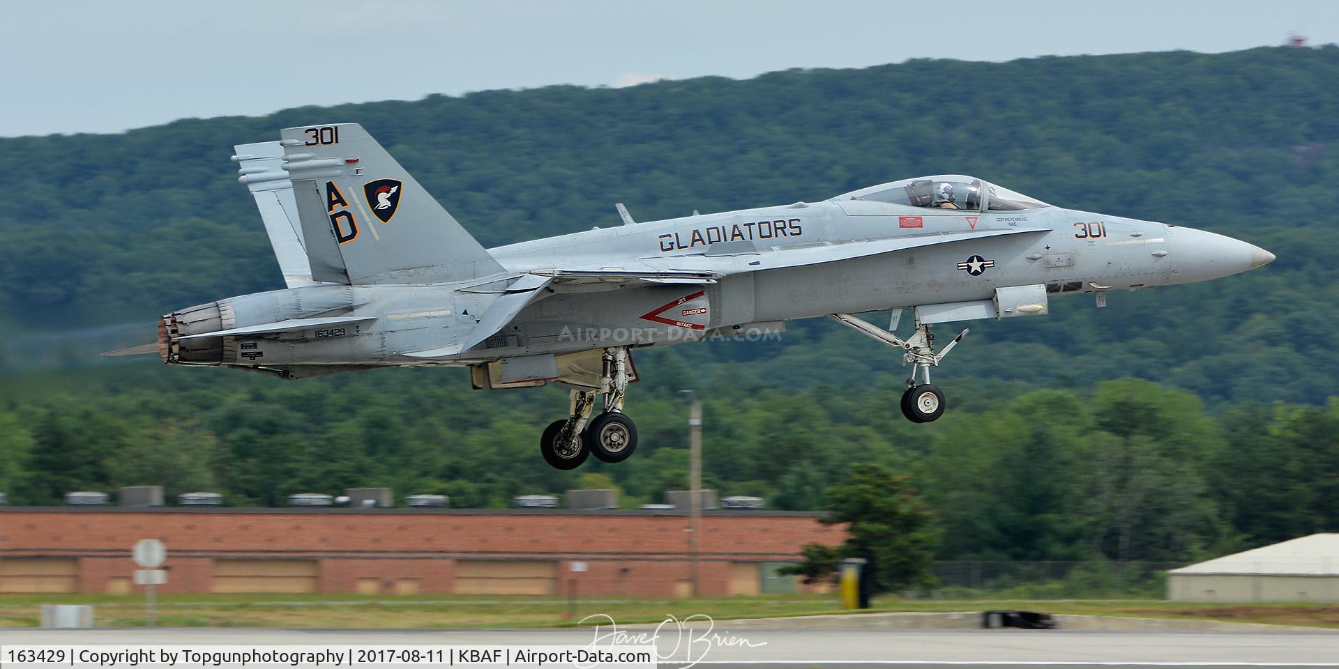 163429, 1987 McDonnell Douglas F/A-18C-23-MC Hornet C/N 0622/C003, GLADIATOR1 taking off for practice