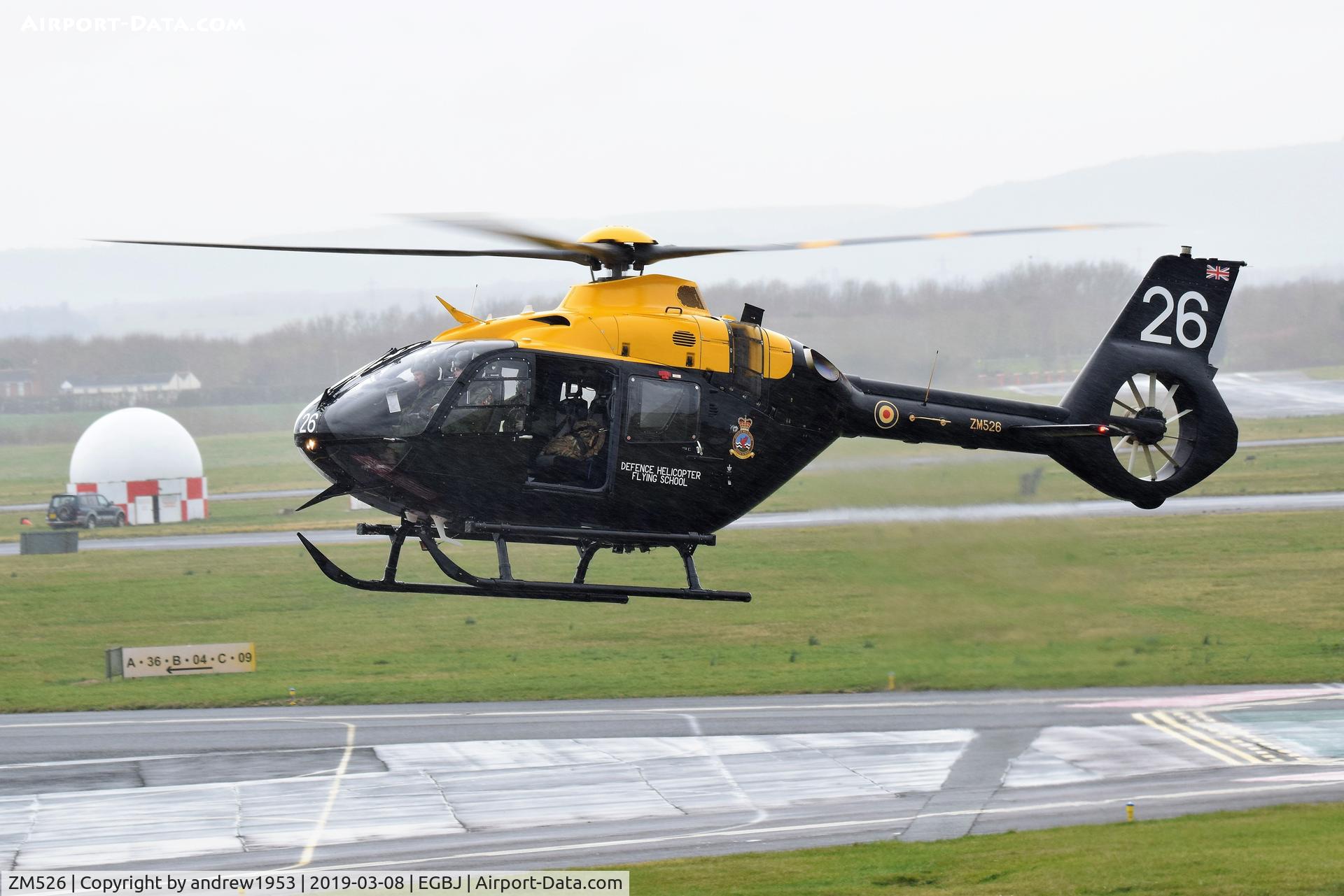 ZM526, 2017 Airbus Helicopters Juno HT.1 (EC-135T-3H) C/N 2032, ZM526 at Gloucestershire Airport.