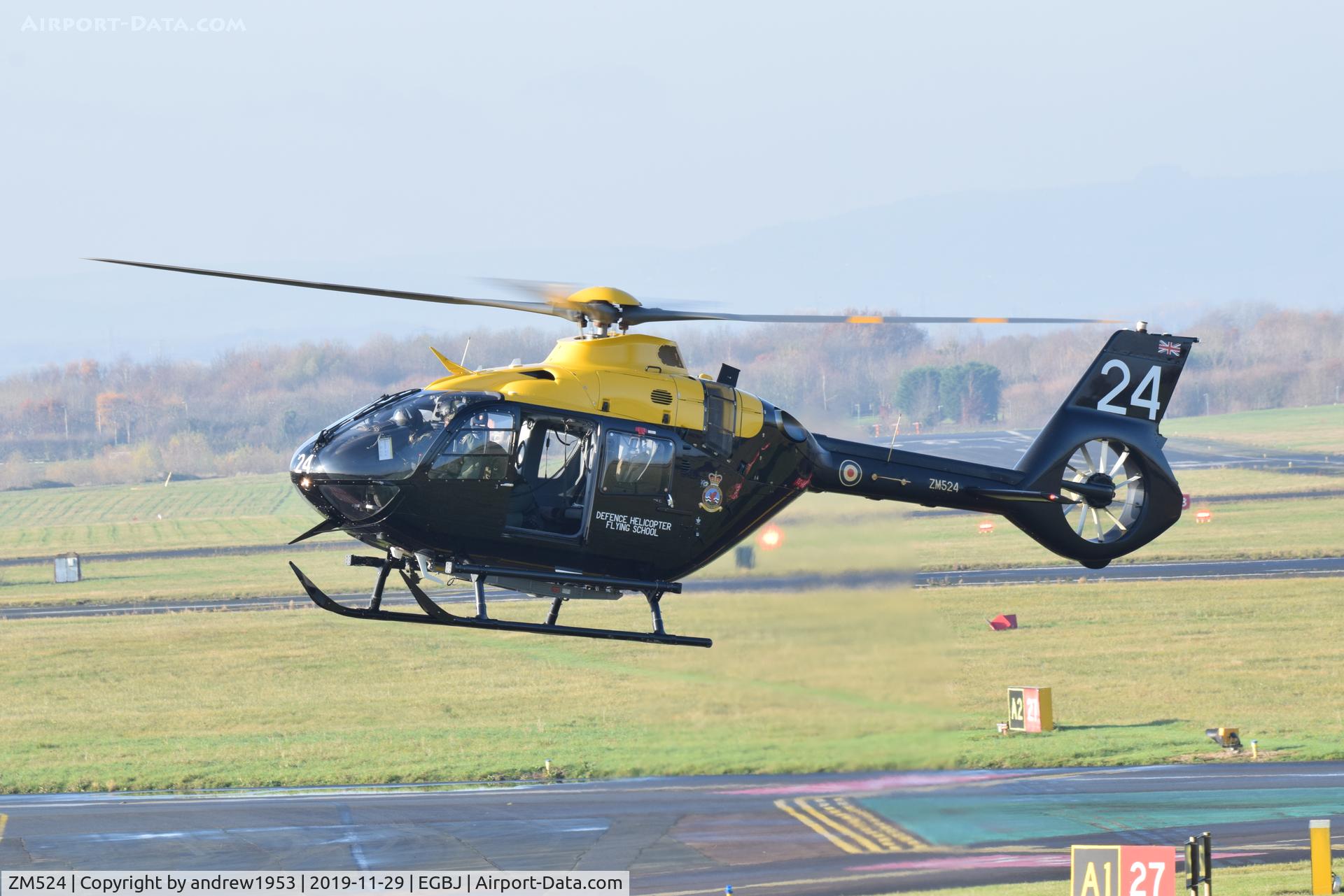 ZM524, 2017 Airbus Helicopters Juno HT.1 (EC-135T-3H) C/N 2028, ZM524 at Gloucestershire Airport.