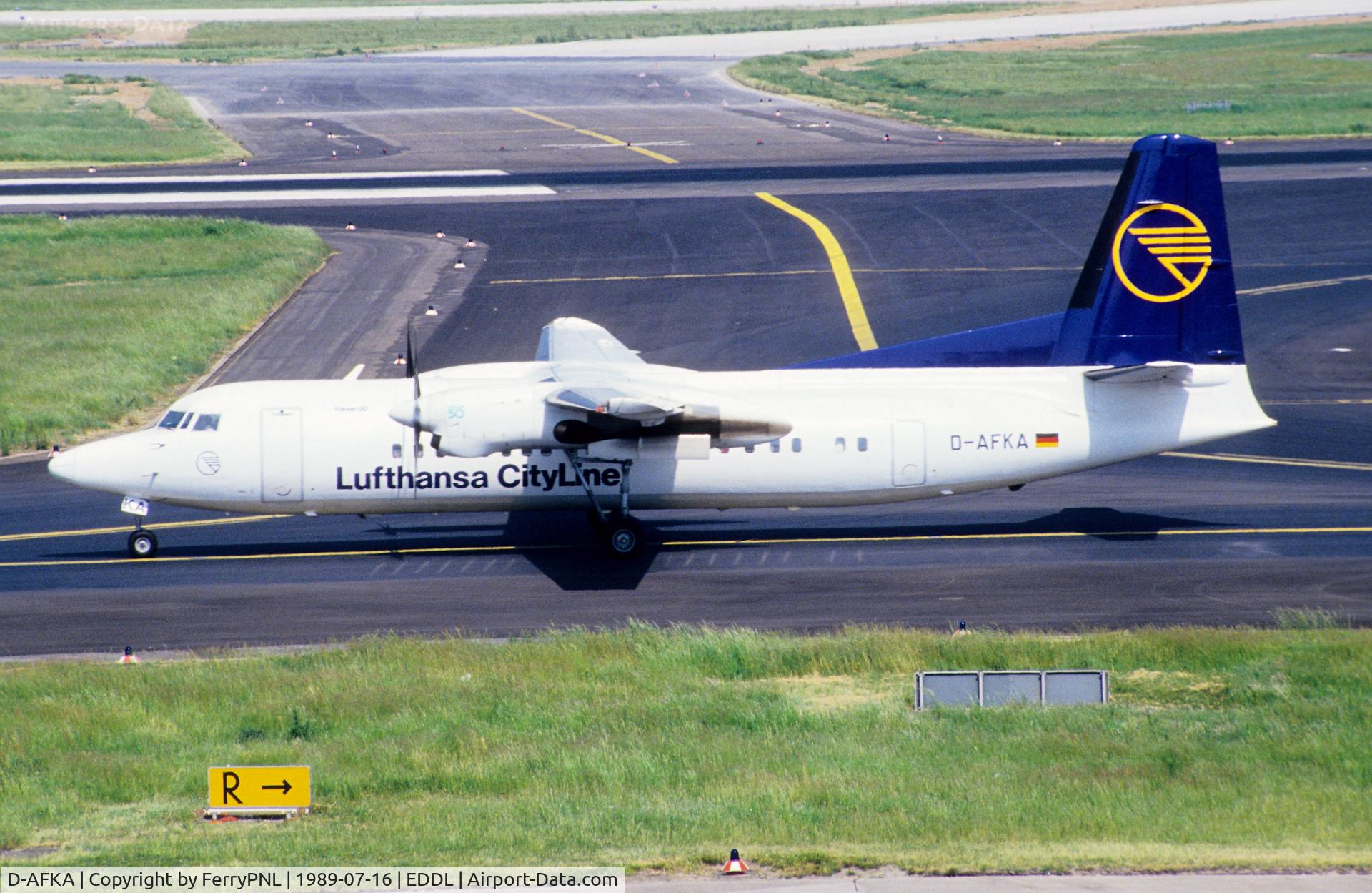D-AFKA, 1987 Fokker 50 C/N 20104, Lufthansa Cityline Fk50