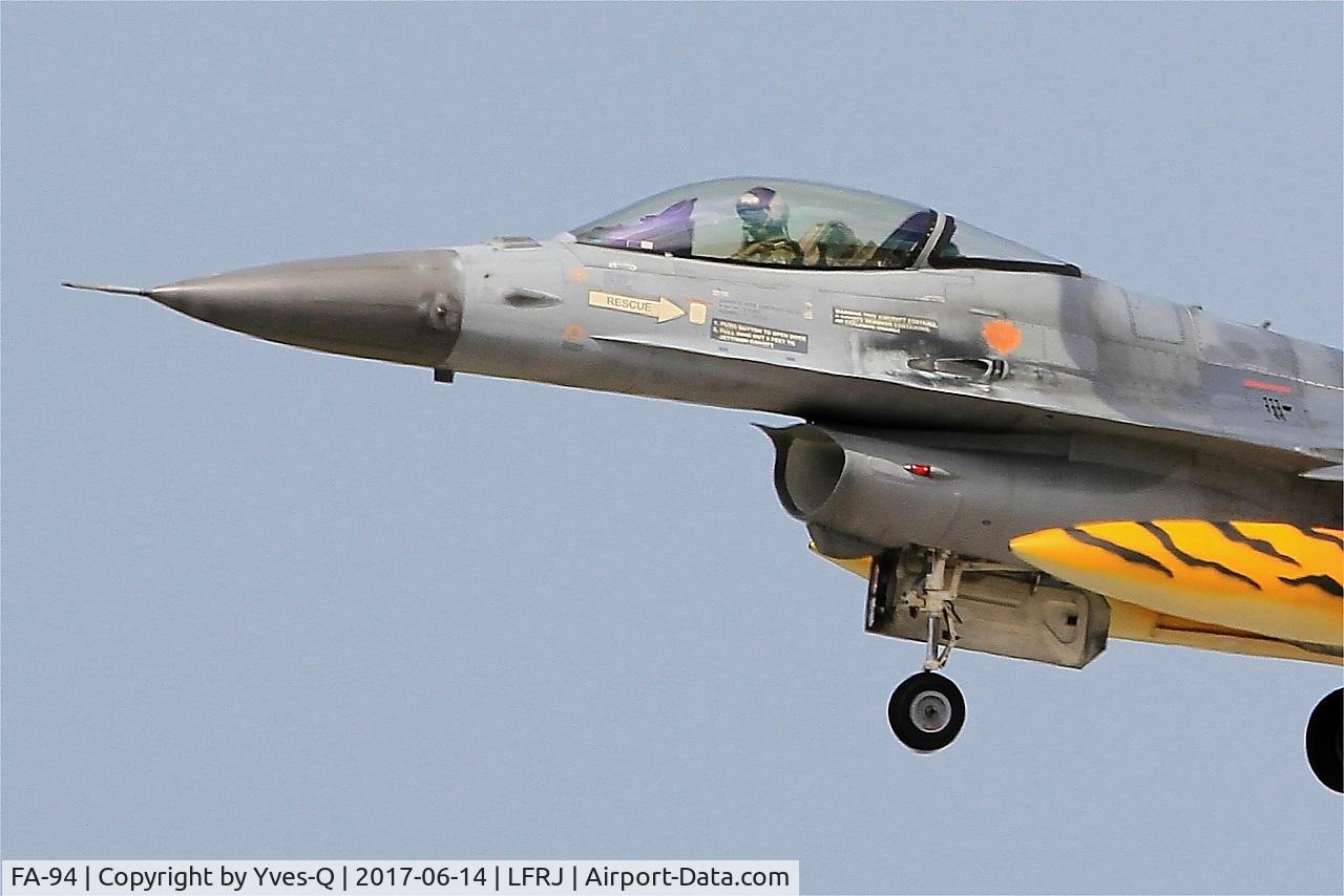 FA-94, SABCA F-16AM Fighting Falcon C/N 6H-94, SABCA F-16AM Fighting Falcon, Take off rwy 26, Landivisiau Naval Air Base (LFRJ) Tiger Meet 2017