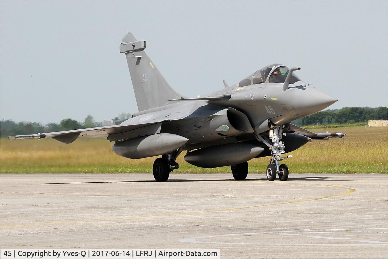 45, 2015 Dassault Rafale M C/N 45, Dassault Rafale M, Taxiing to flight line, Landivisiau Naval Air Base (LFRJ) Tiger Meet 2017