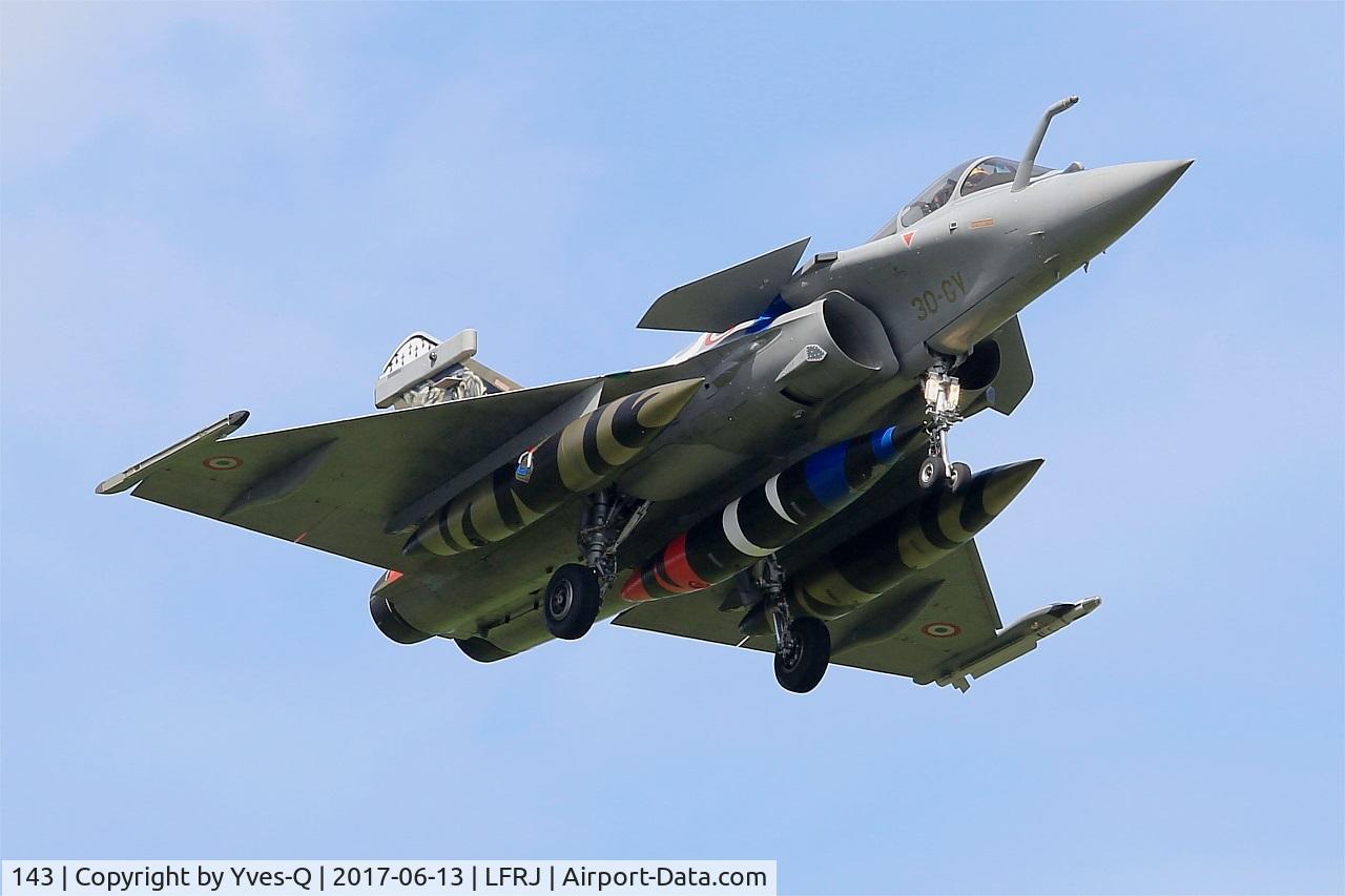 143, 2013 Dassault Rafale C C/N 143, Dassault Rafale C, Short approach rwy 08, Landivisiau Naval Air Base (LFRJ) Tiger Meet 2017