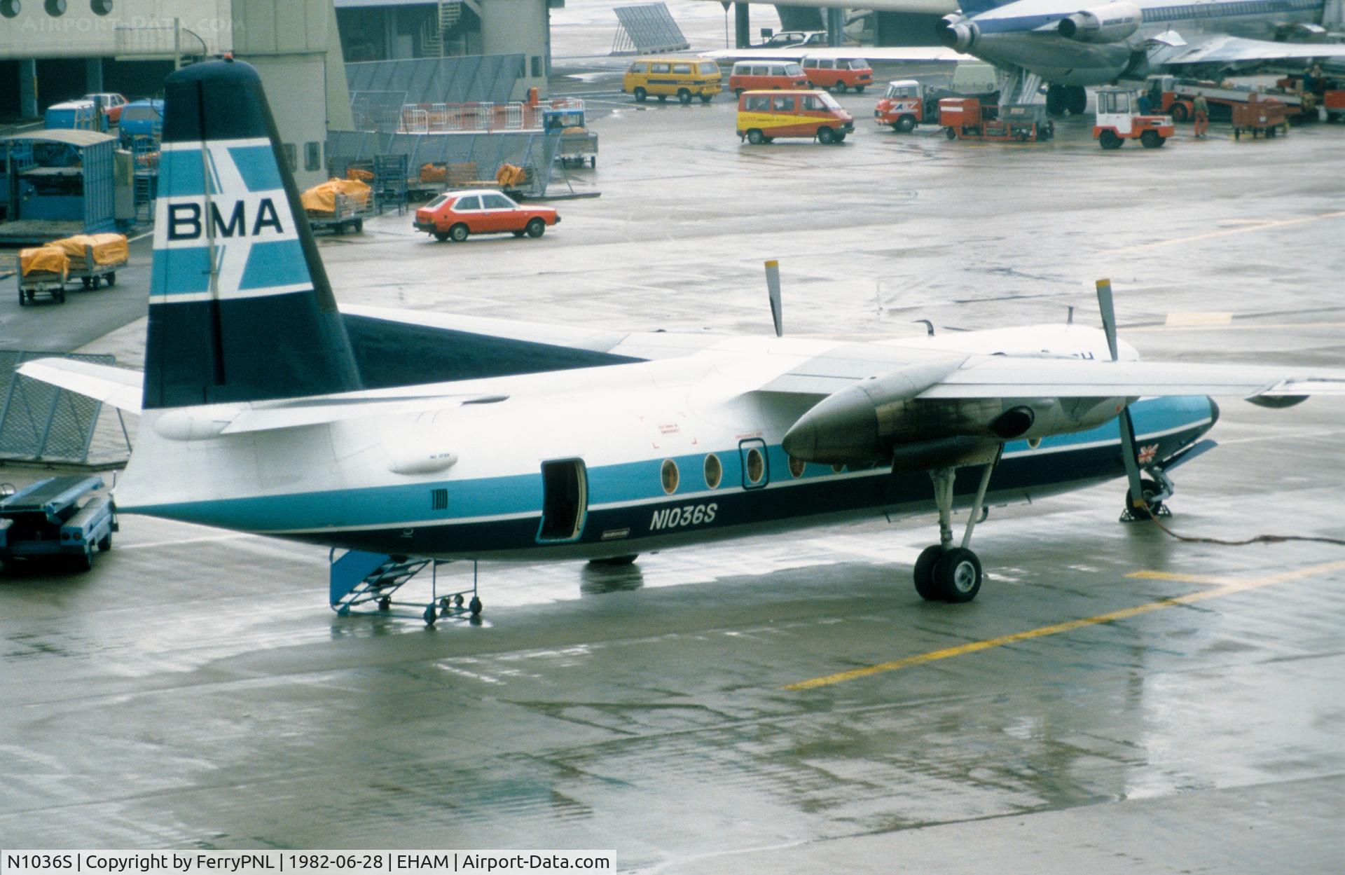 N1036S, 1959 Fokker F.27-2002 Friendship C/N 10134, BMA Fk27, leased from  09/80-01/83