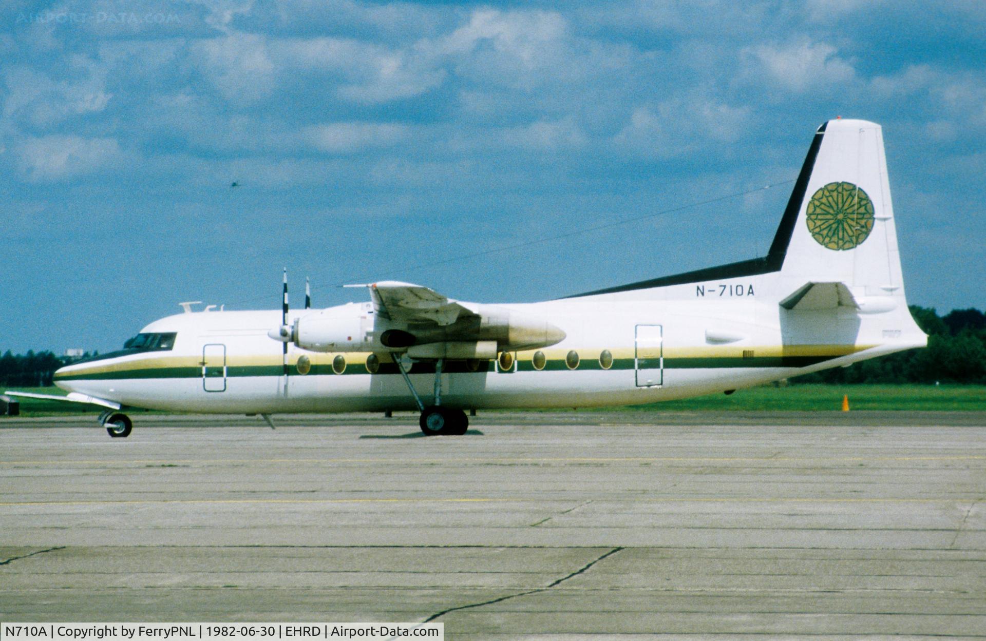 N710A, 1966 Fokker F.27-400 Friendship C/N 10294, Aramco Fk27 in RTM