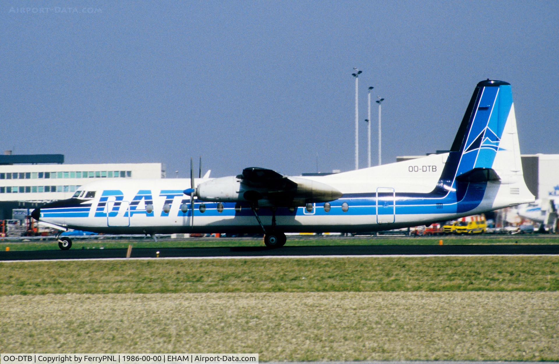 OO-DTB, 1967 Fairchild Hiller FH-227B C/N 553, DAT FH227 departing AMS
