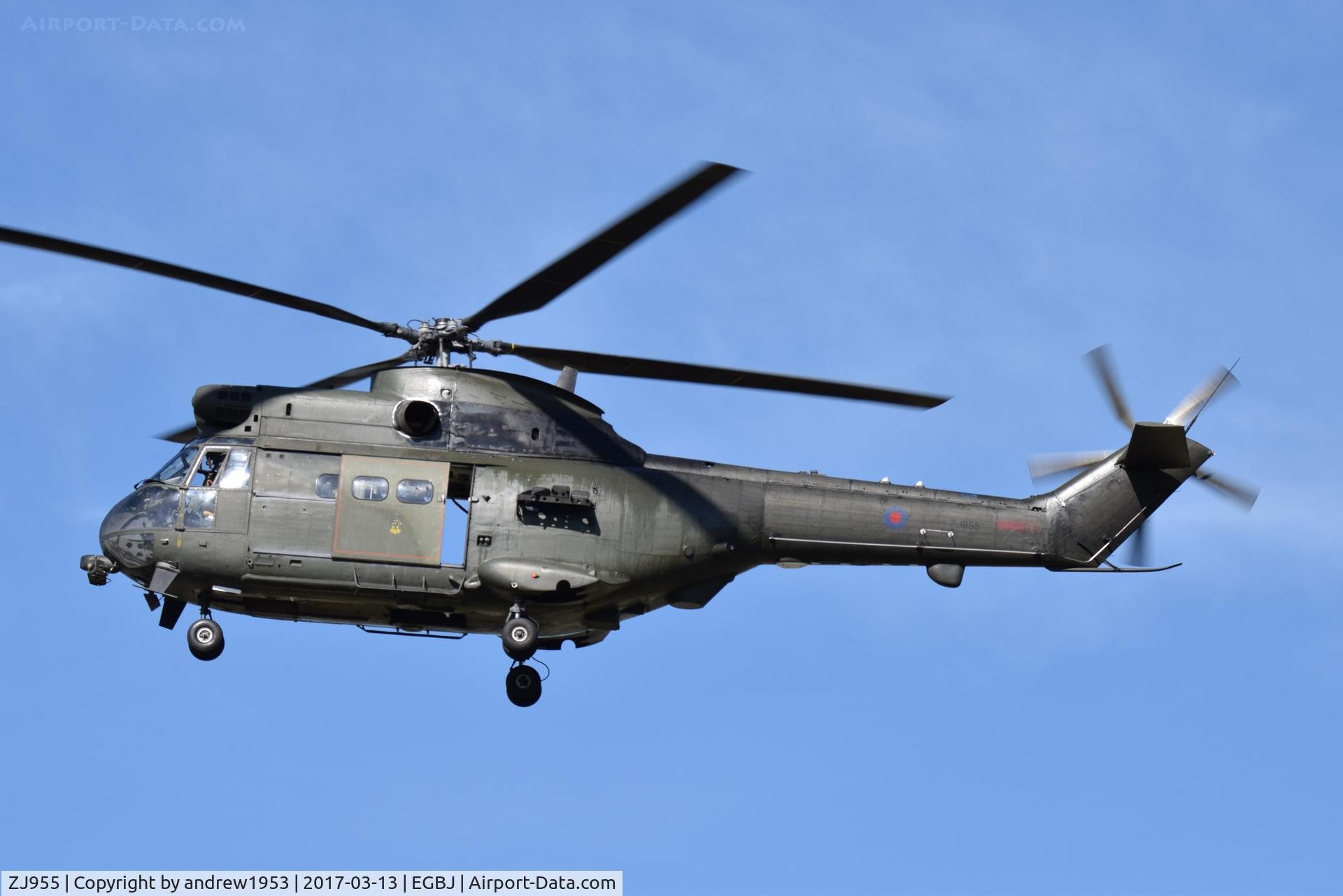 ZJ955, Aerospatiale Puma HC.2 C/N 1363, ZJ955 at Gloucestershire Airport.