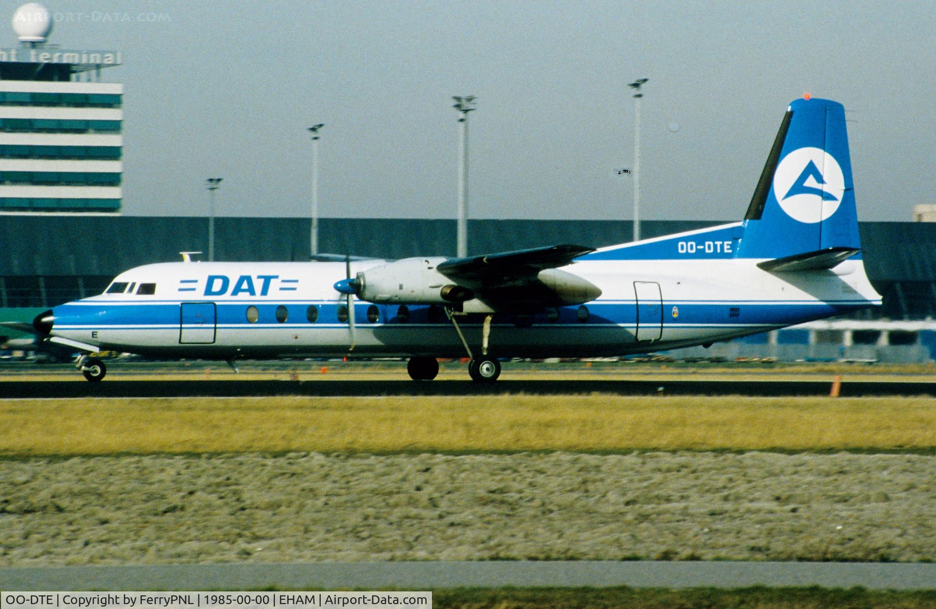 OO-DTE, 1967 Fairchild Hiller FH-227B C/N 534, FH227 of DAT departing