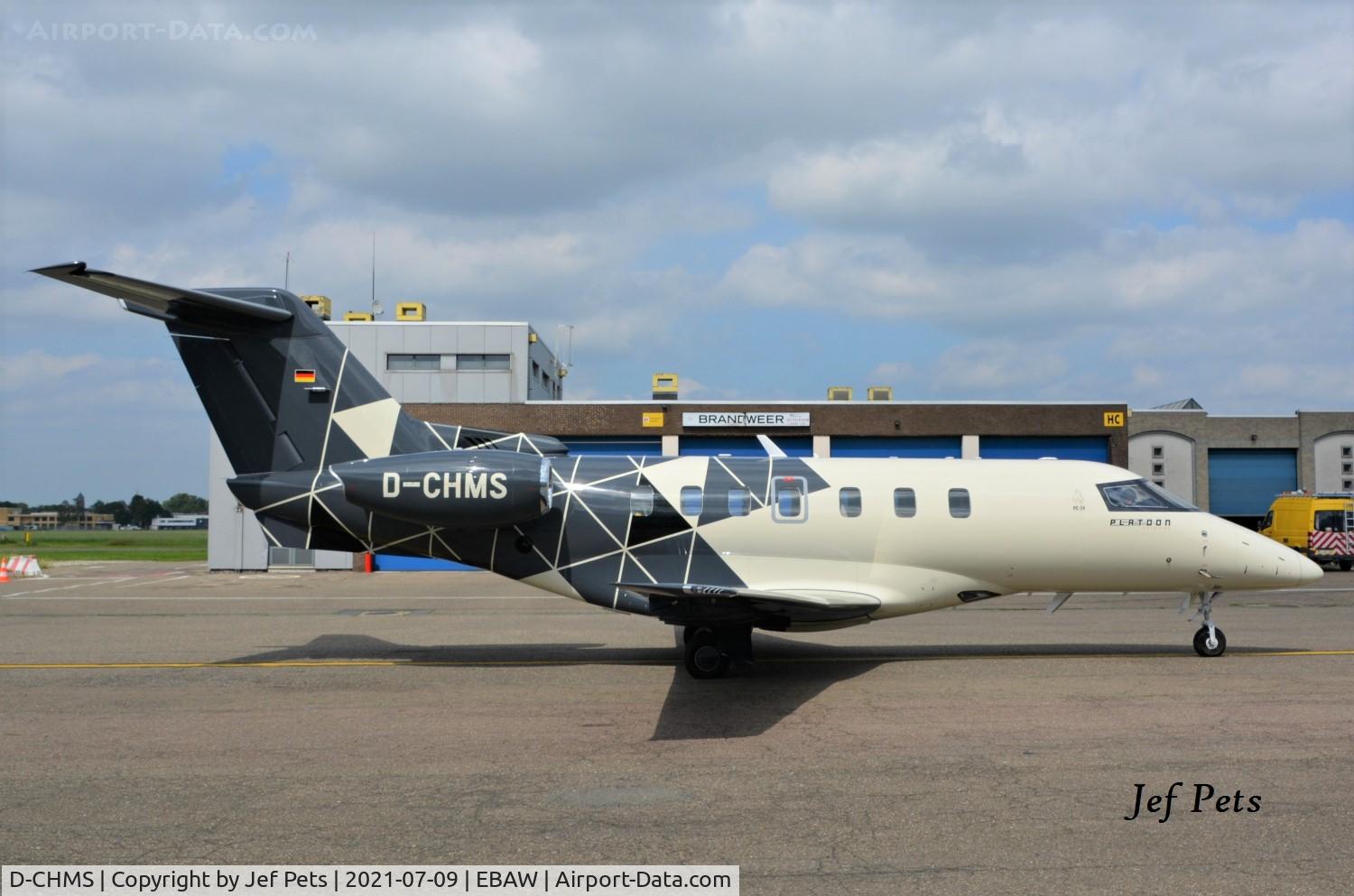 D-CHMS, 2021 Pilatus PC-24 C/N 221, At Antwerp Airport.