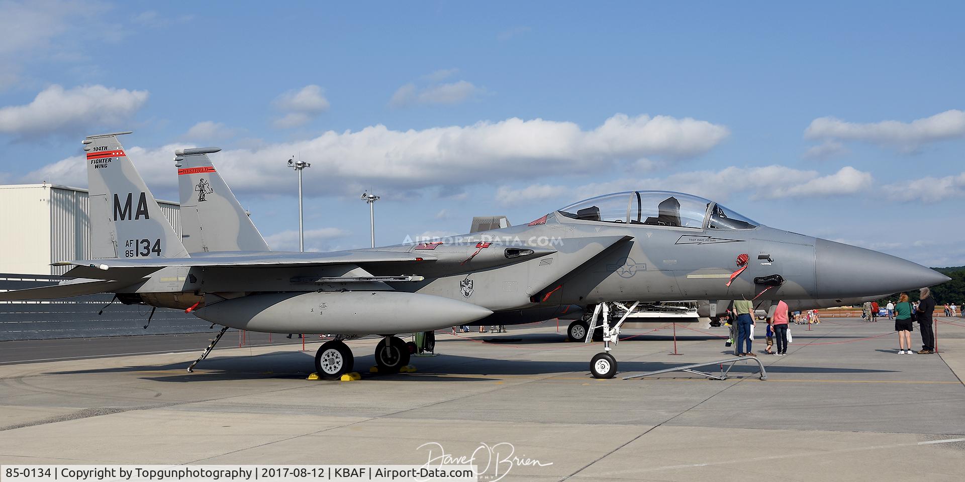 85-0134, 1985 McDonnell Douglas F-15D Eagle C/N 0980/D060, 104th FW