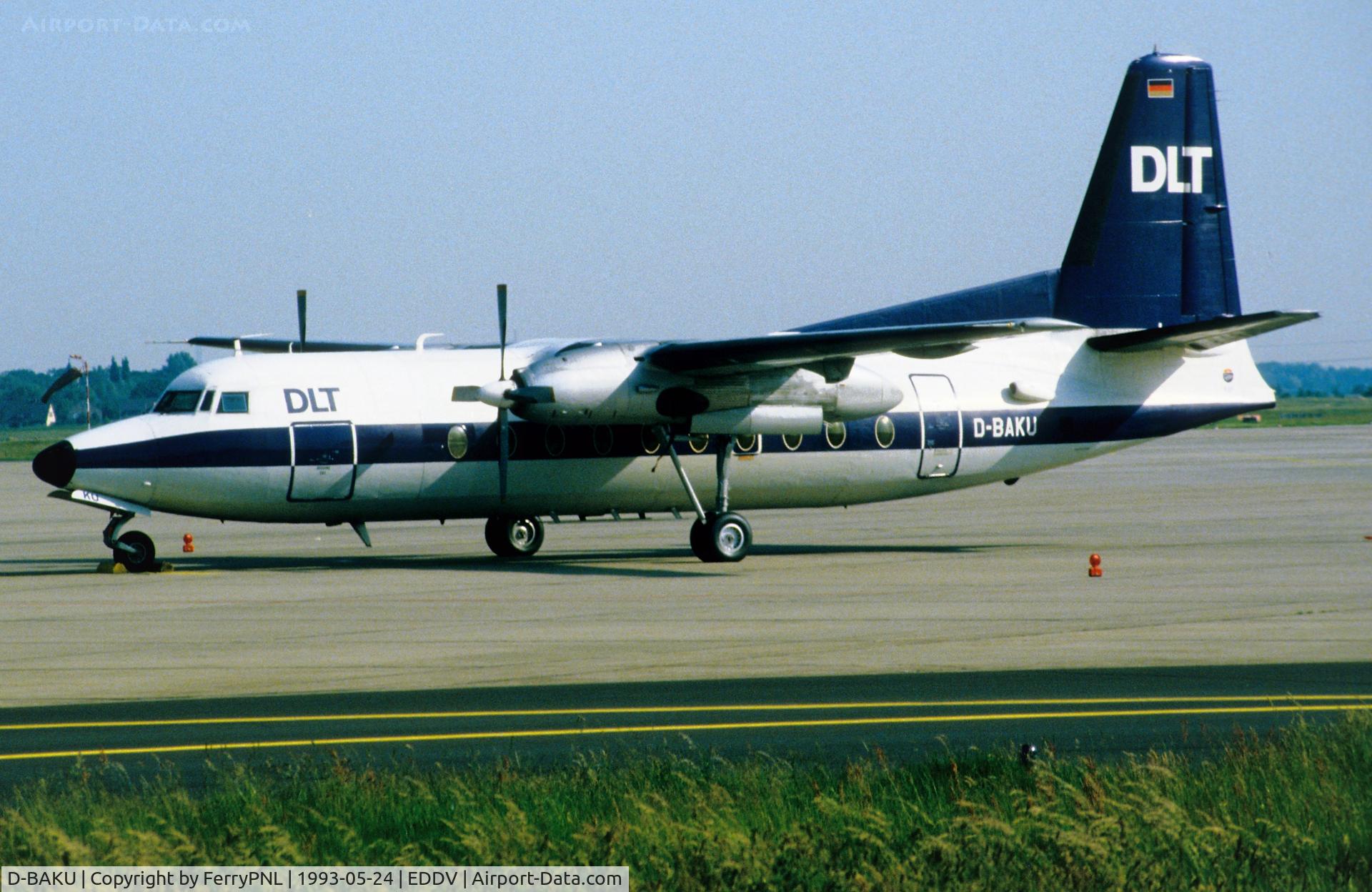 D-BAKU, 1961 Fokker F.27-300 Friendship C/N 10186, DLT Fk27