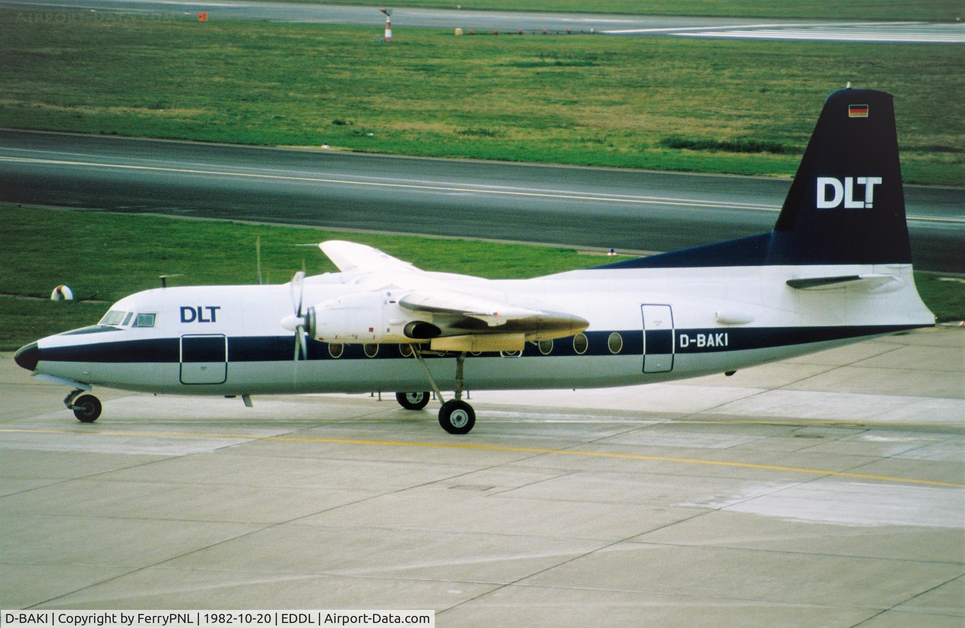 D-BAKI, 1958 Fokker F.27-100 Friendship C/N 10102, DLT Fokker 27