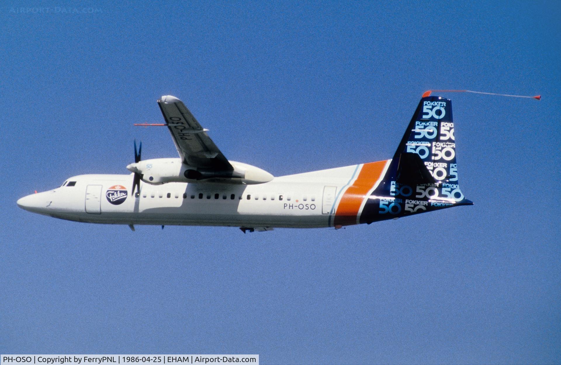 PH-OSO, 1985 Fokker F50 C/N 10685, Fokker F50 prototype